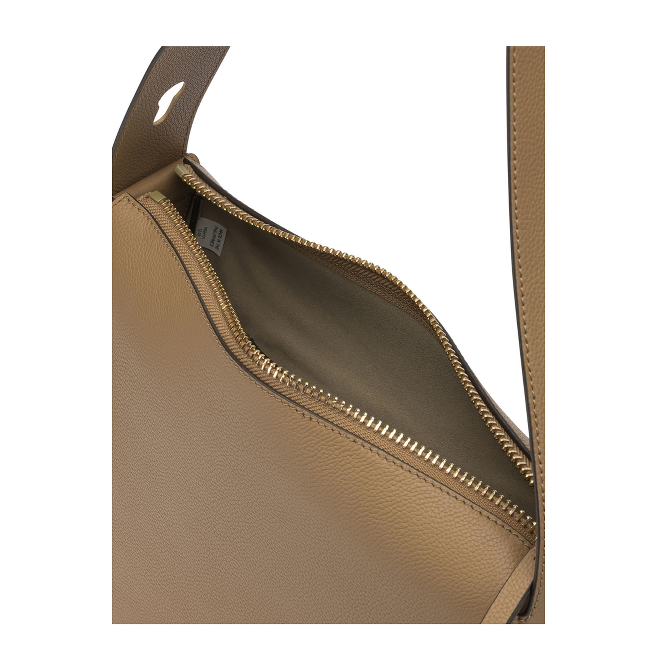 Romy Pebbled Leather Crossbody - Tiramisu - Image 5