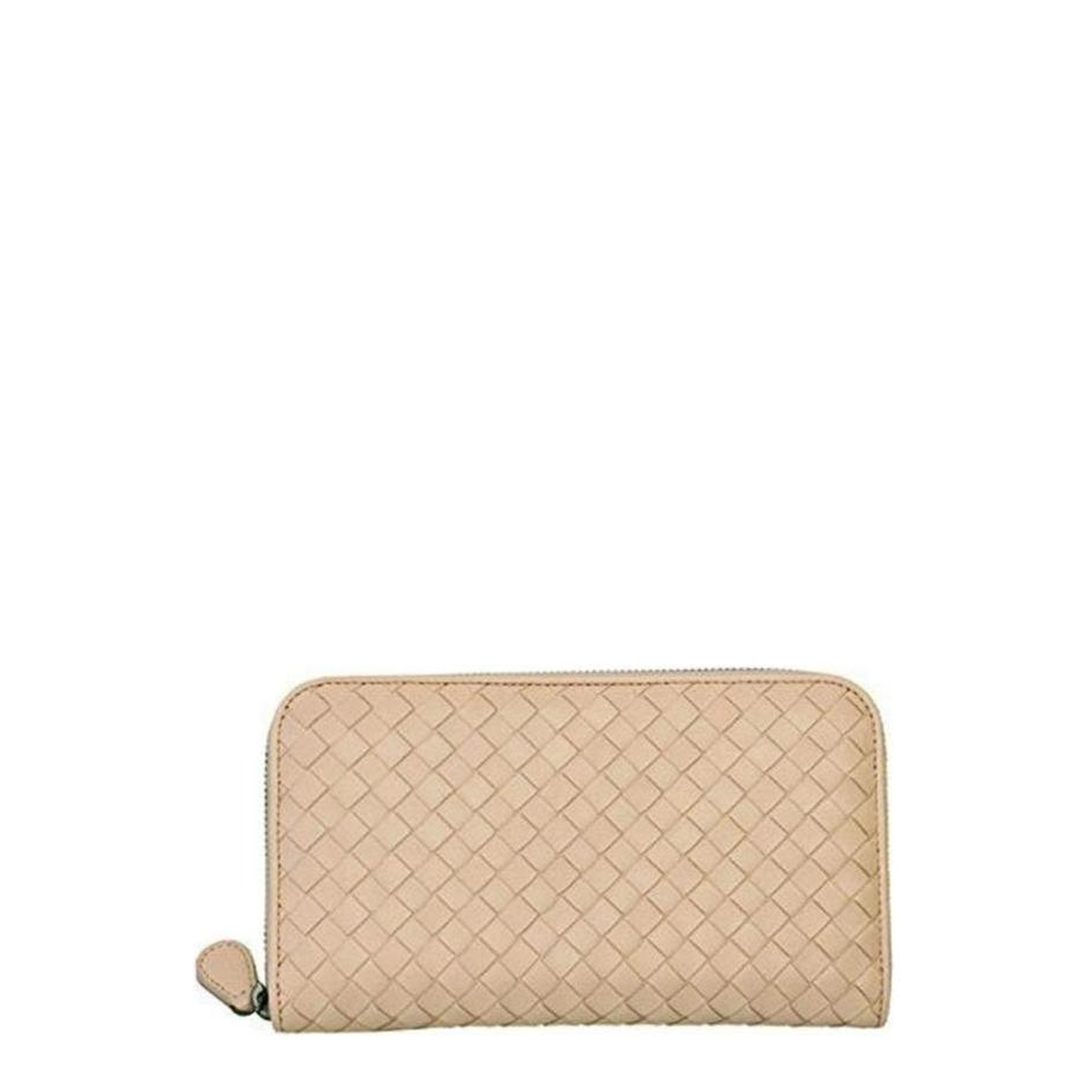 Intrecciato Leather Wallet - Beige - Image 1