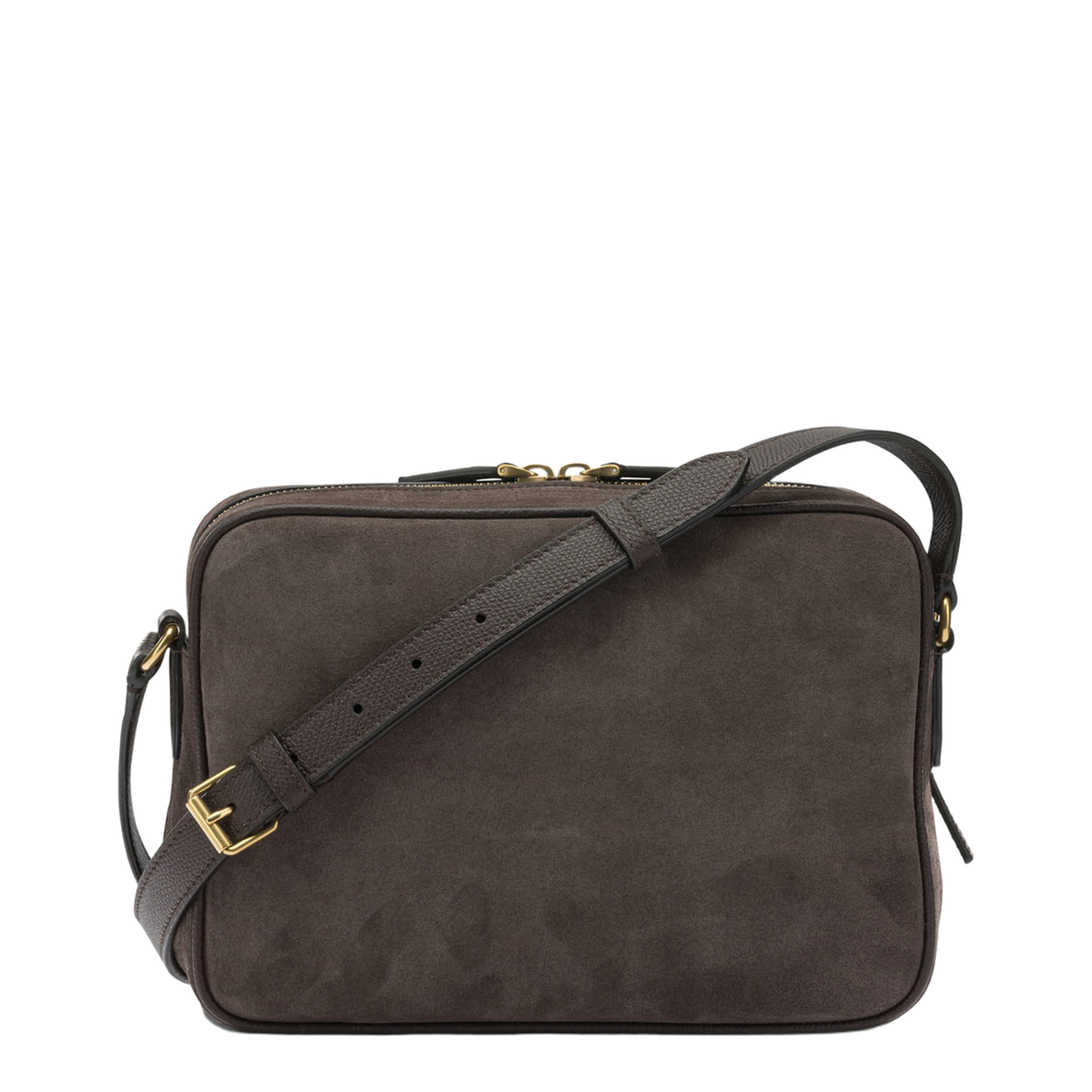 Antibes Suede Camera Bag - Moro (Dark Brown) - Image 3