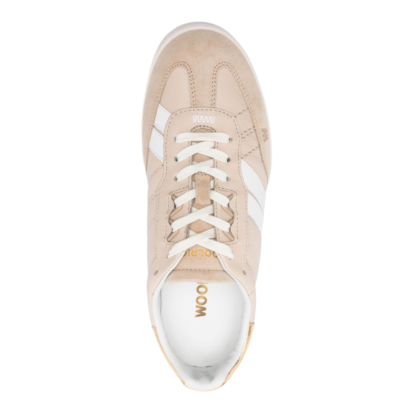 Calf Leather Sneakers with White Stripe Powder - Image 4