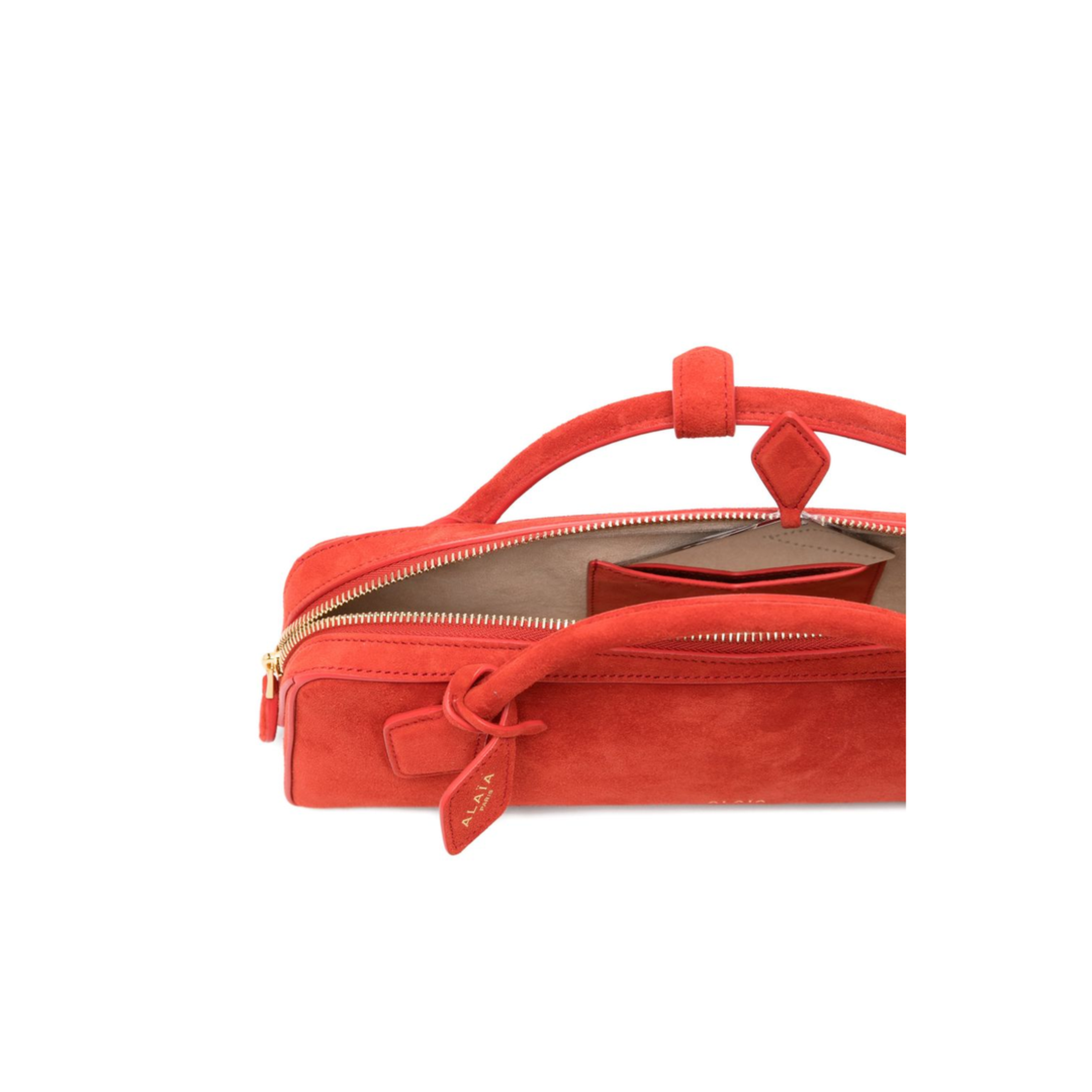 Le Teckel Suede Clutch - Garnet Red - Image 5