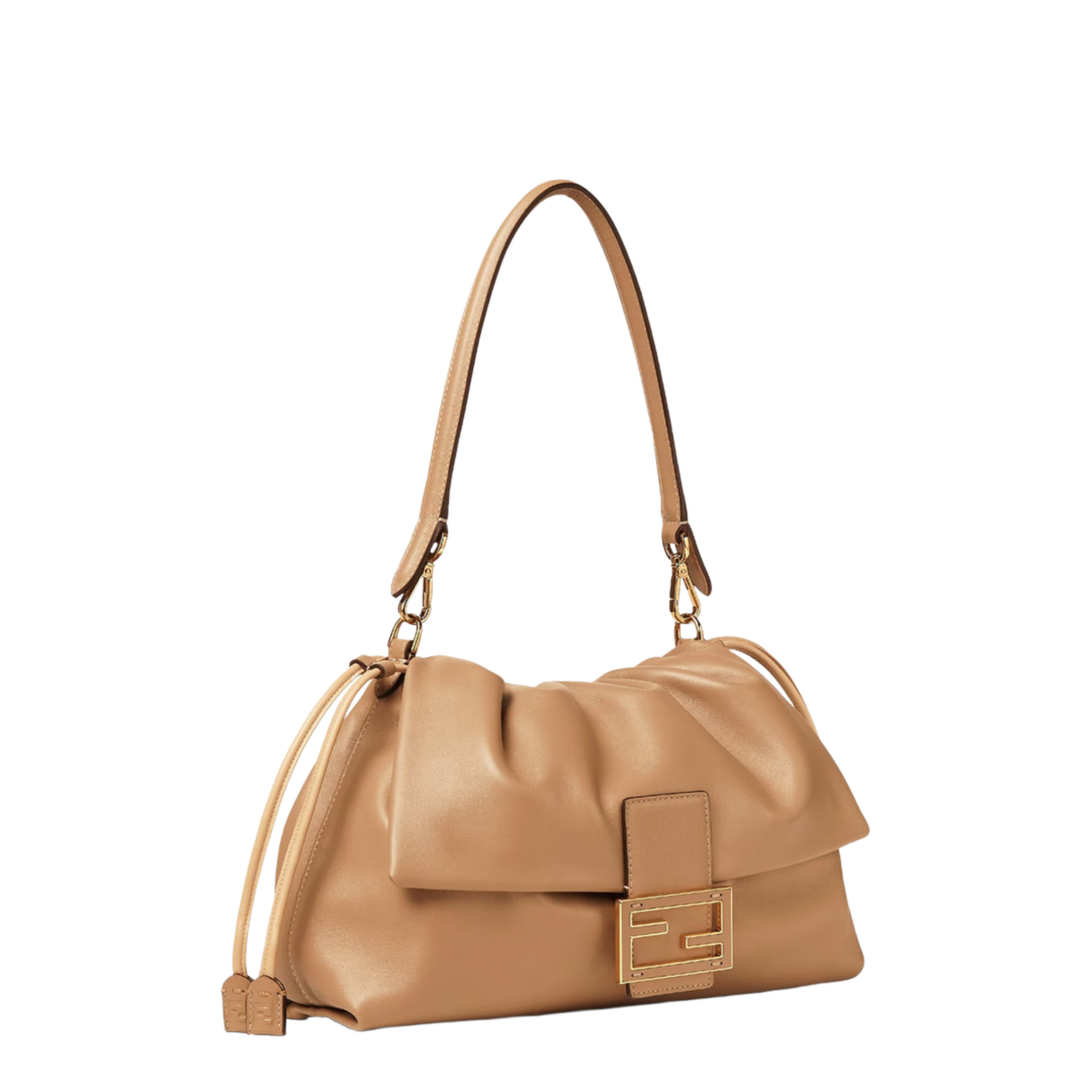 Baguette Large Leather Top Handle Bags - Brown - Image 3