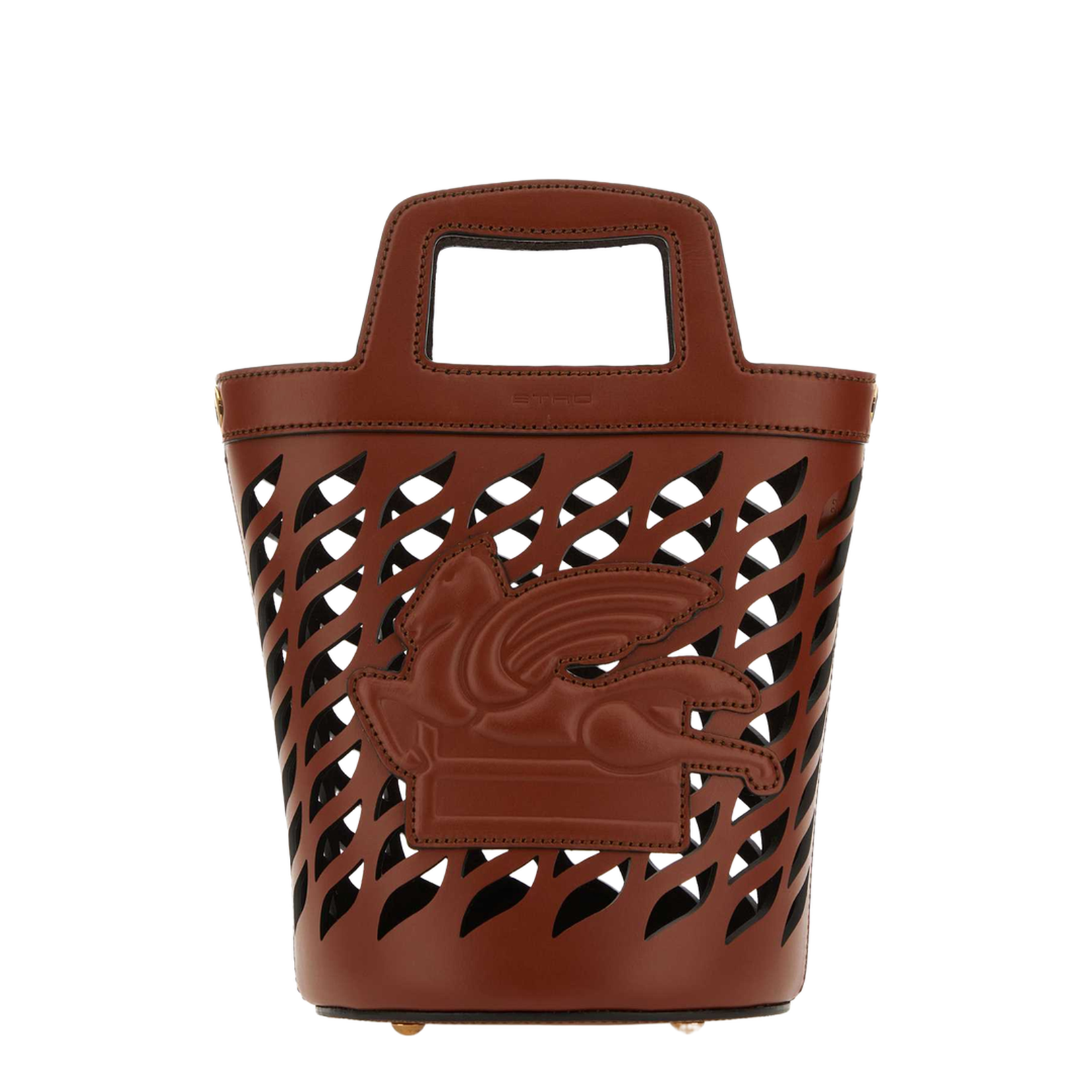 Caramel Leather Bucket Bag - Image 5