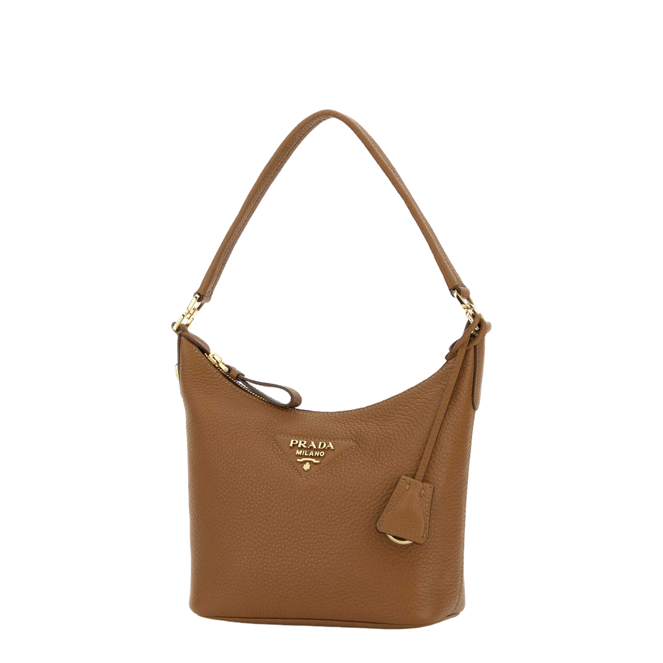 Leather Shoulder Bags - Camel - Image 2