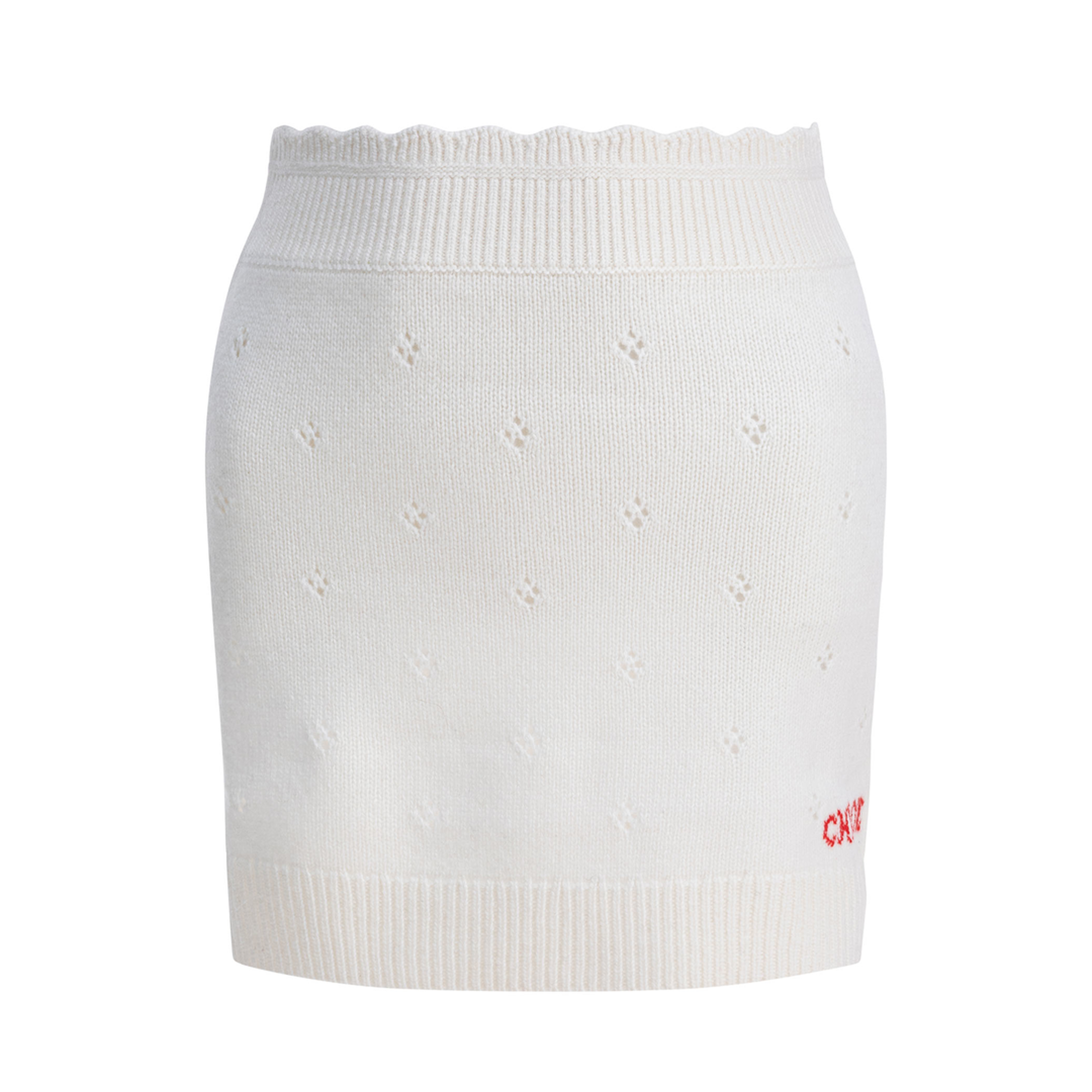 Openwork Wool and Cashmere Miniskirt - Image 1