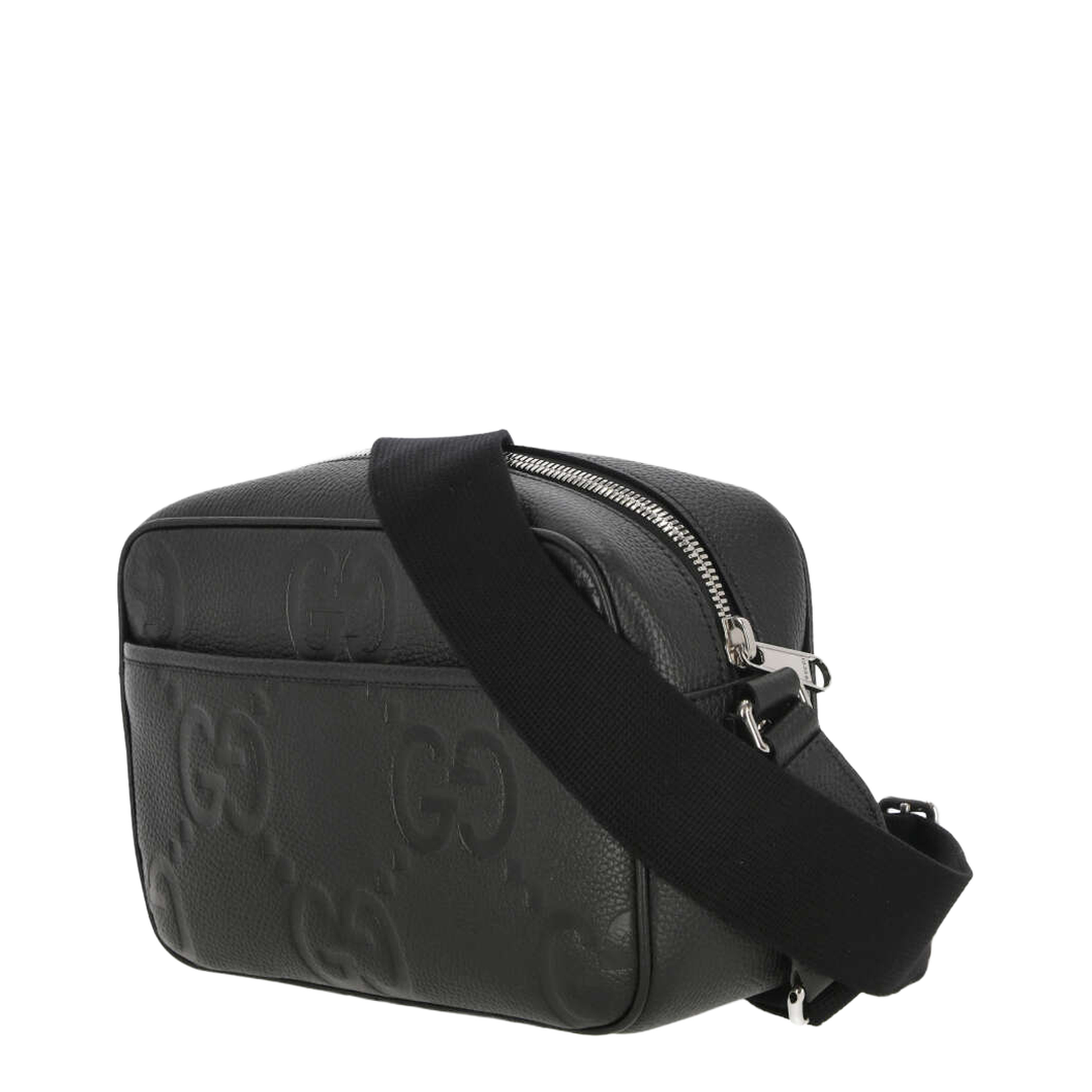 GG Jumbo Leather Shoulder Bags - Black - Image 2
