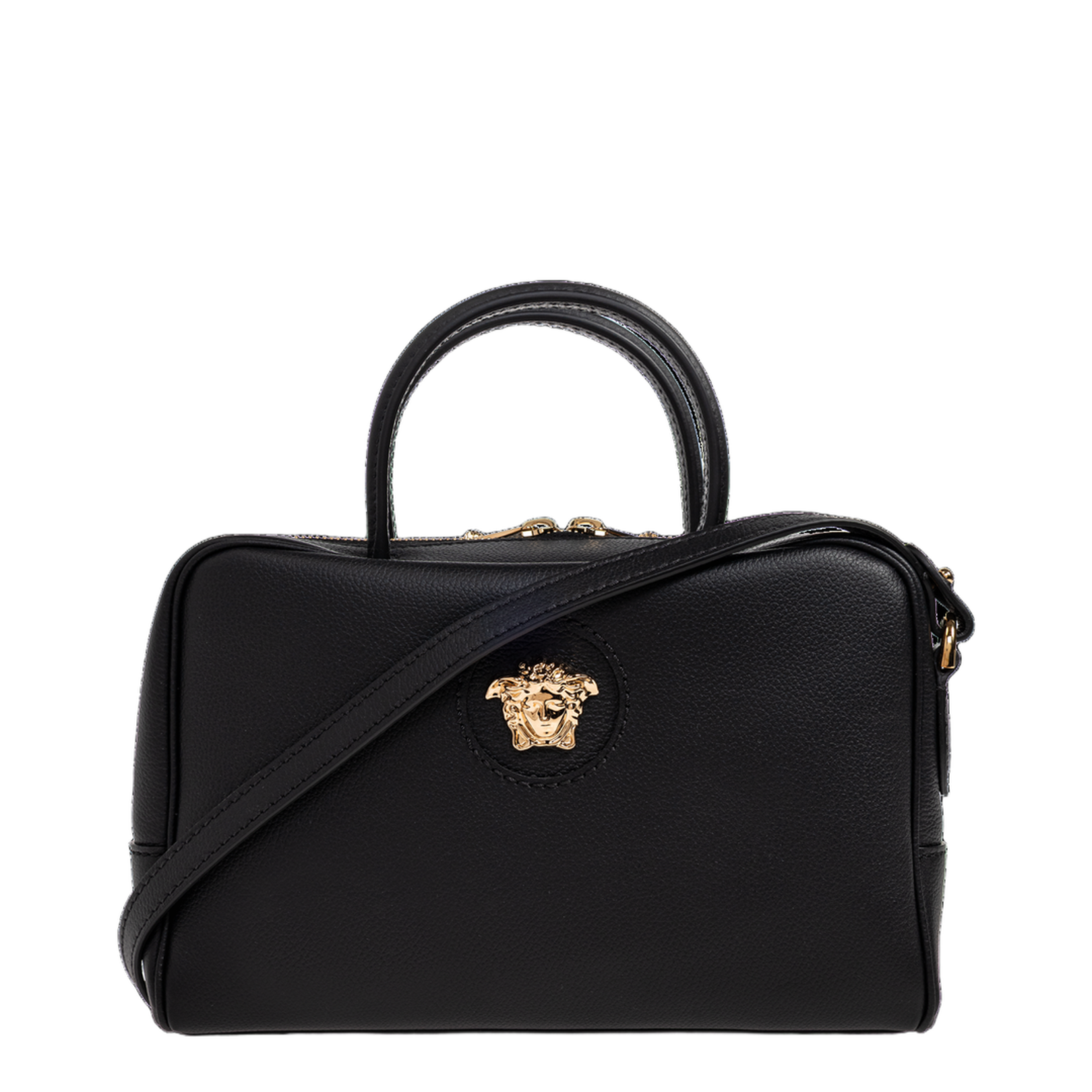 La Medusa Boston Sling Bag Leather Black - Image 1