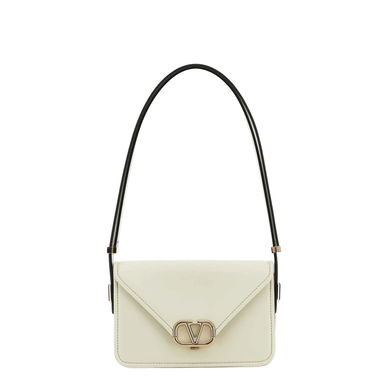 Ivory Leather VLogo Crossbody Bag - Image 1