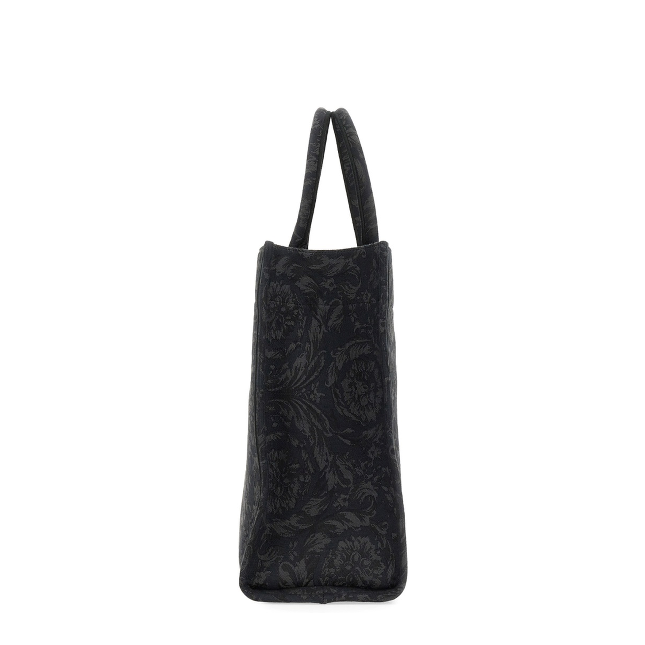 Barocco Large Nylon-Cotton Shopping Bag - Black - Image 3