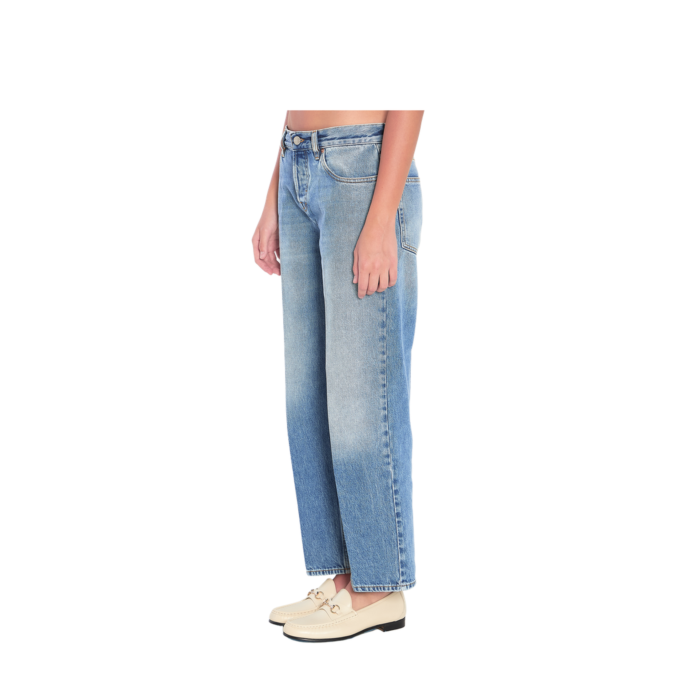 Straight Fit Denim Pants in Light Blue - Image 2