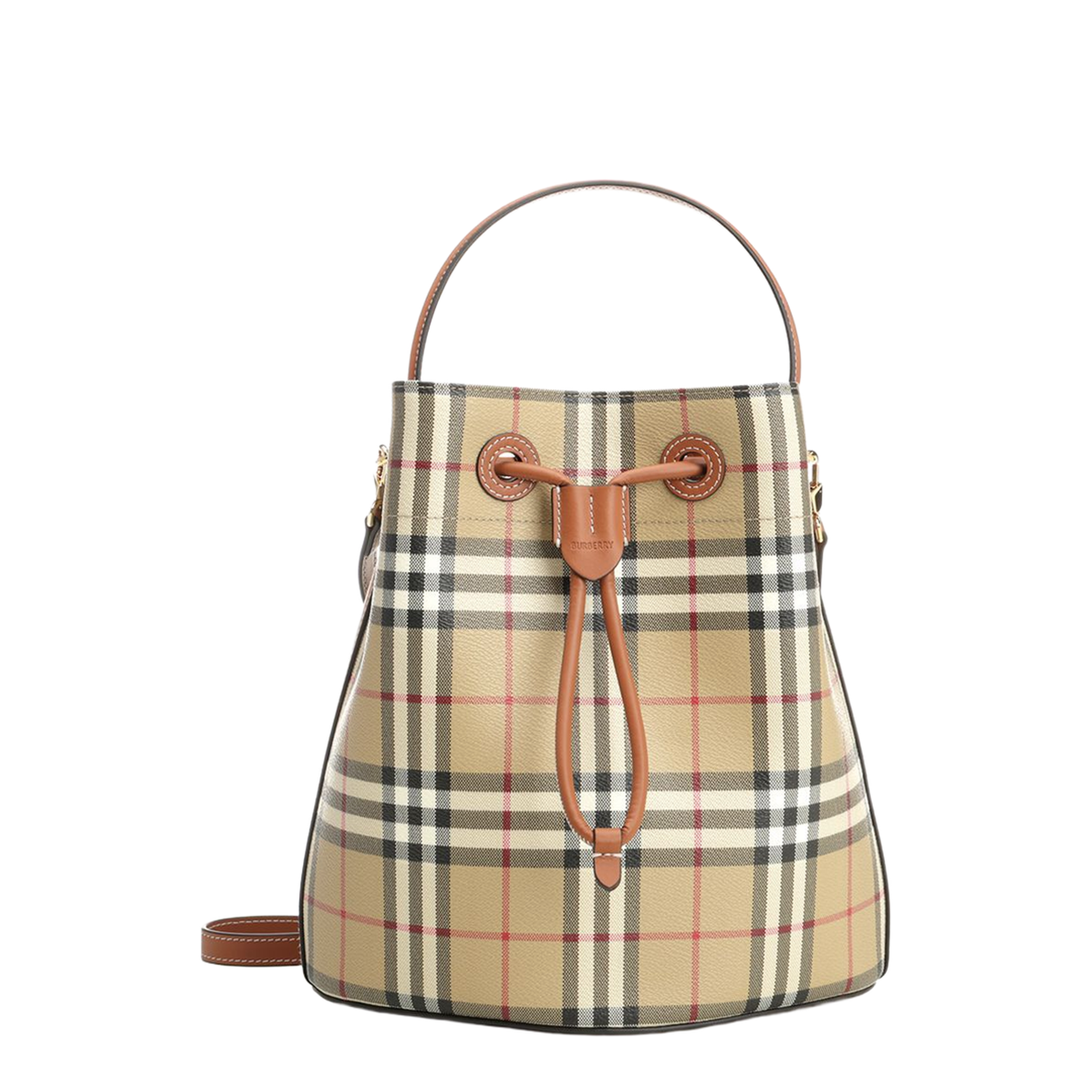 Printed Canvas Bucket Bag - Image 1