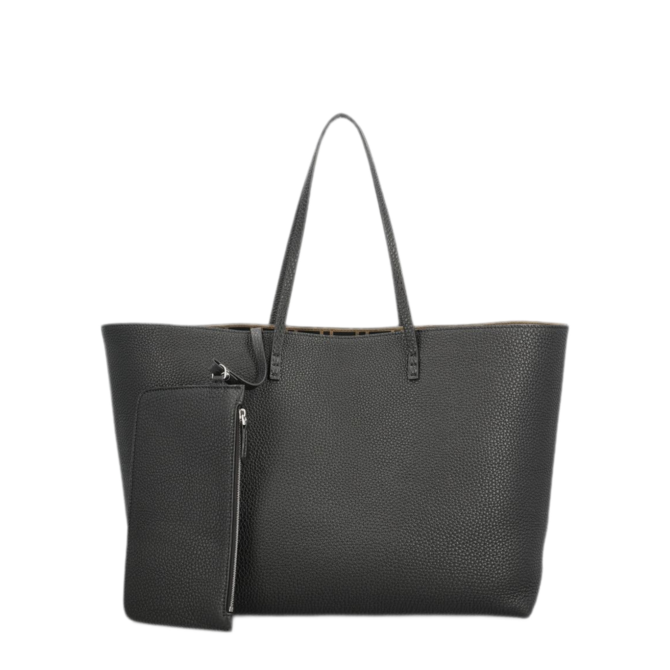 Medium Calfskin Tote - Black - Image 1
