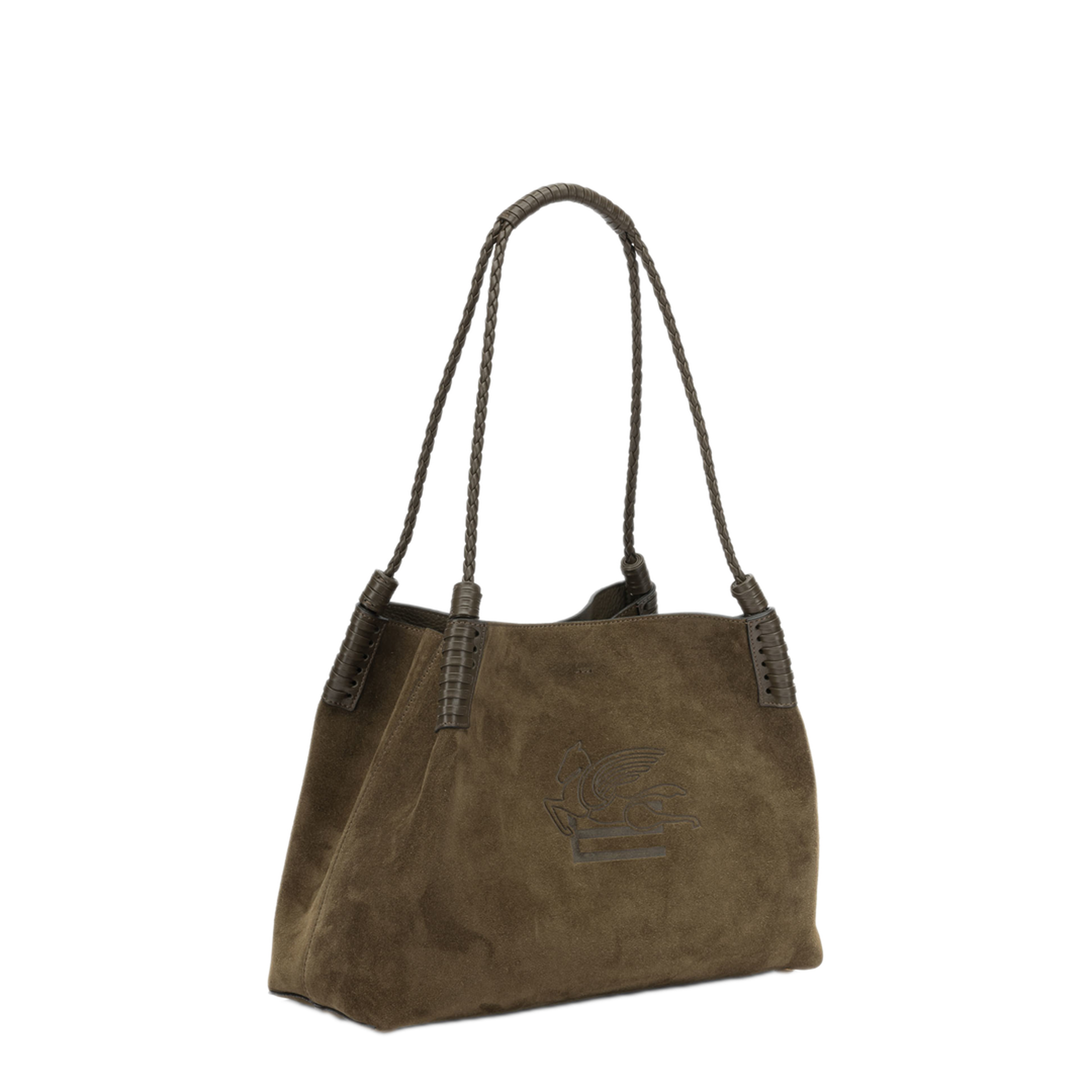 Libra Medium Suede Tote Bag - Brown - Image 2