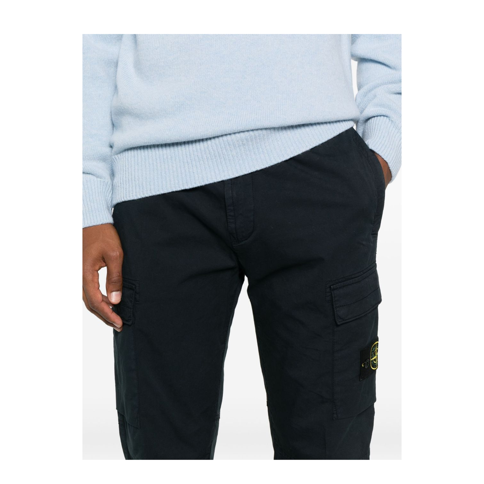Cargo Trousers in Stretch Supima Cotton Twill - Image 3
