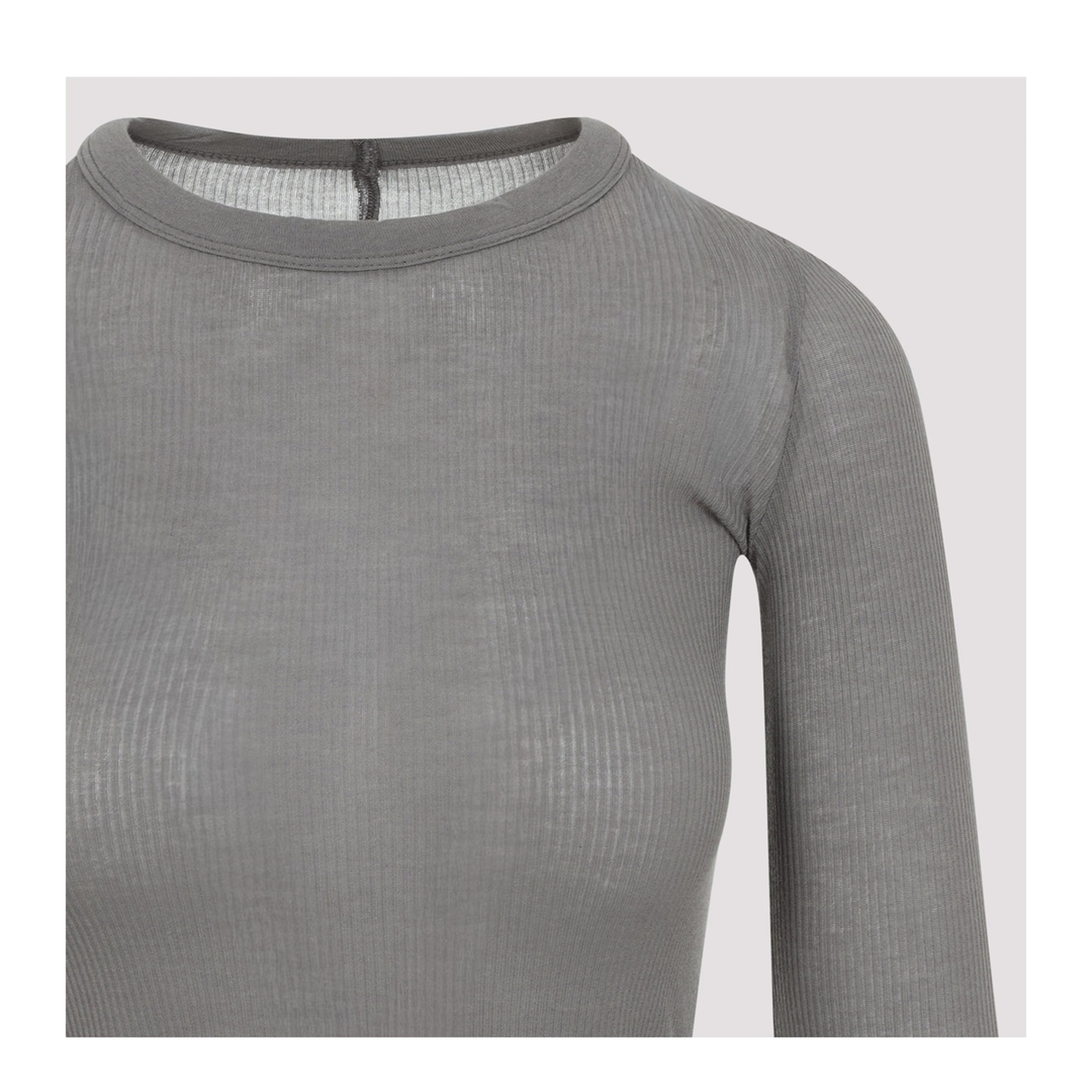 Cropped Rib LS T-shirt - Image 5
