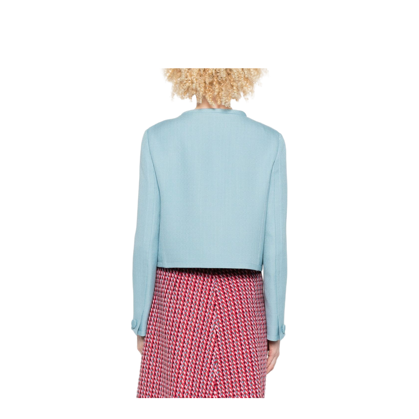 Short Collarless Jacket - Image 4