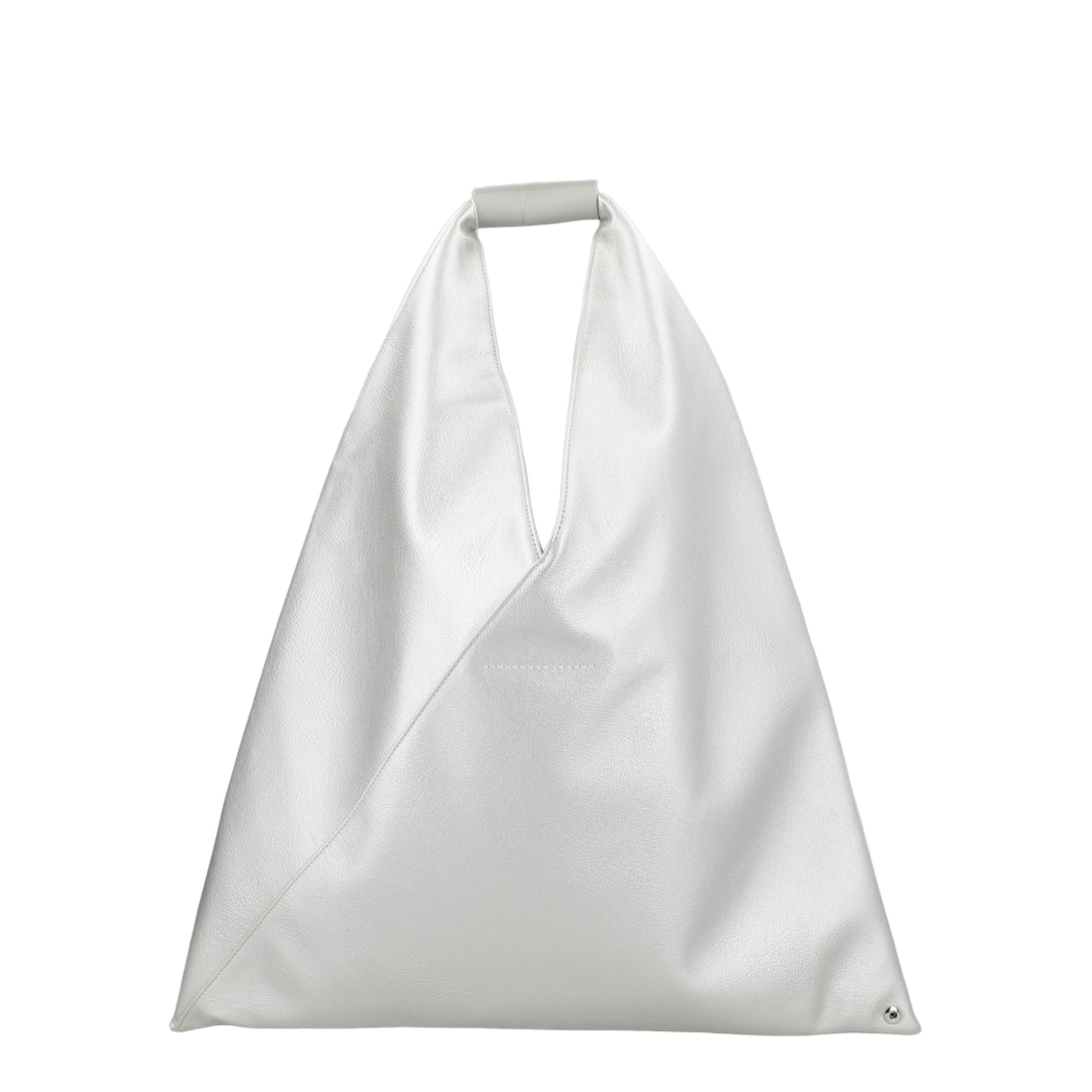Medium Japanese Bag in Silver Eco-Leather - Image 2