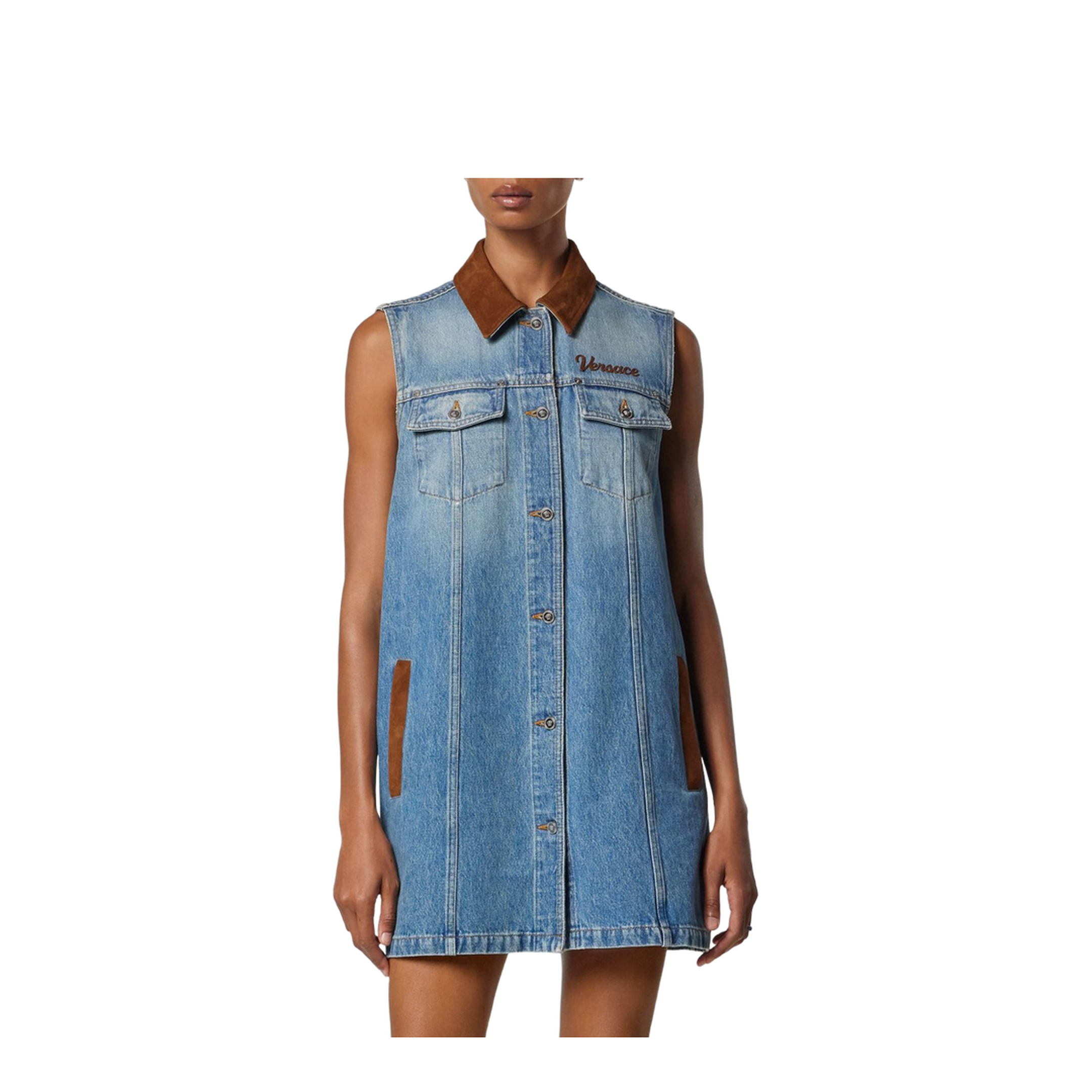 Women's Denim Stone Wash Dress - Image 1