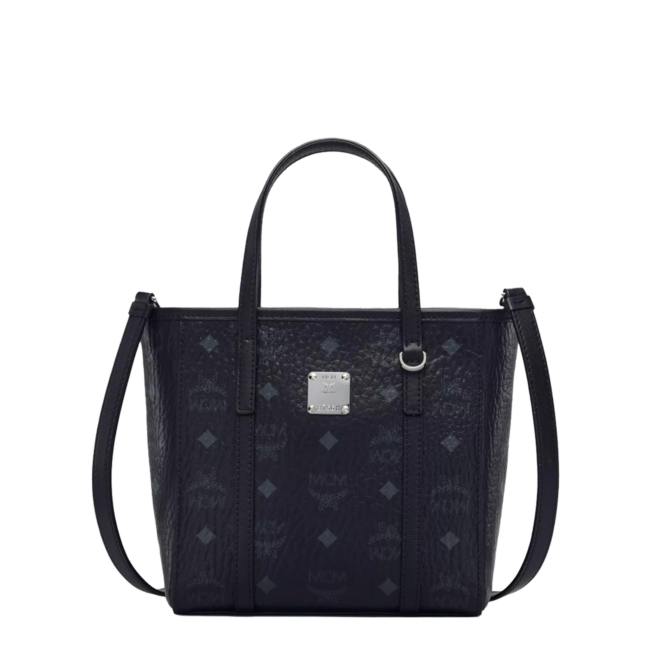 Toni Top-Zip Mini Tote Calf Leather Tote - Black - Image 1