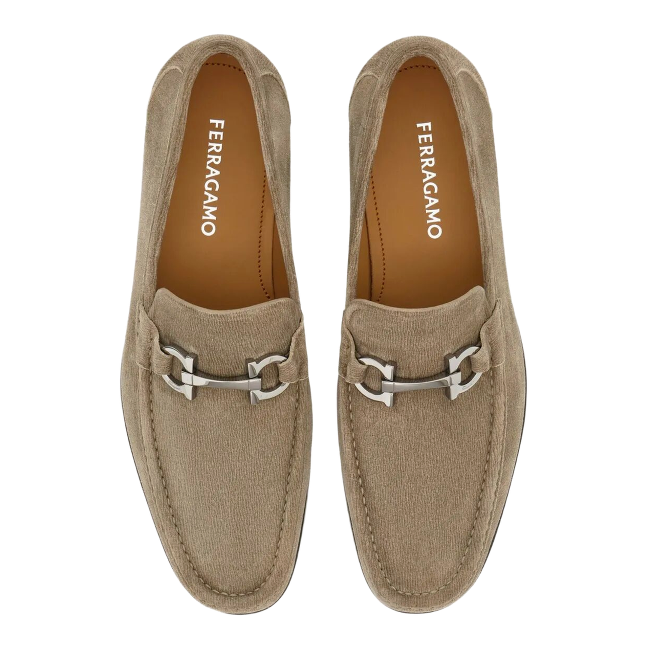 Suede Loafers with Gancini Buckle - Image 4