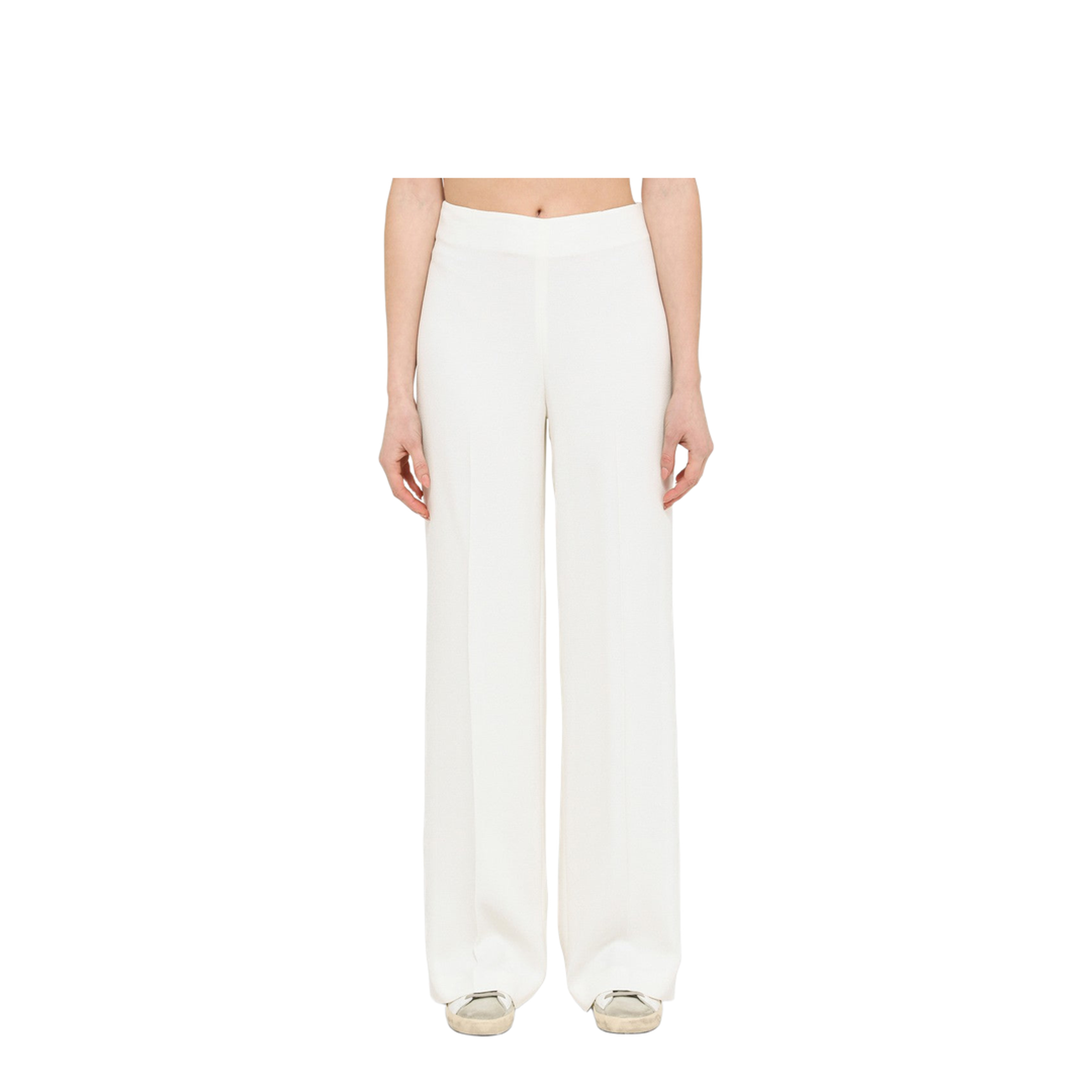 Wide Cream Trousers - Image 1