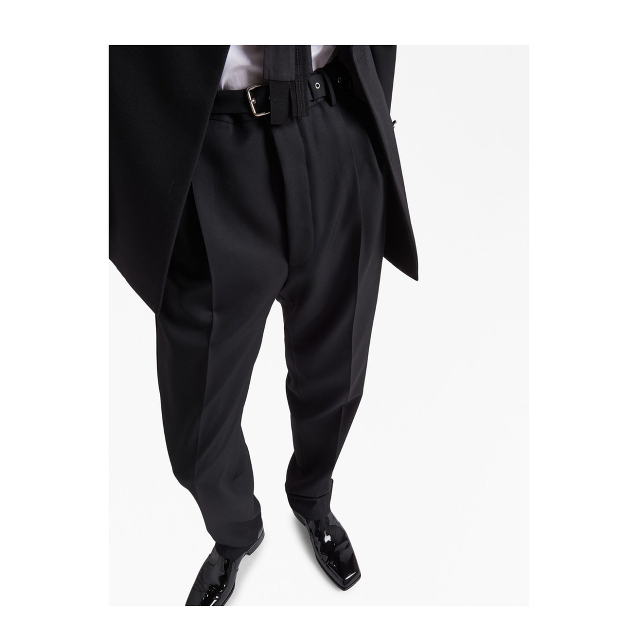 Belted Wool Straight-Leg Trousers - Image 4