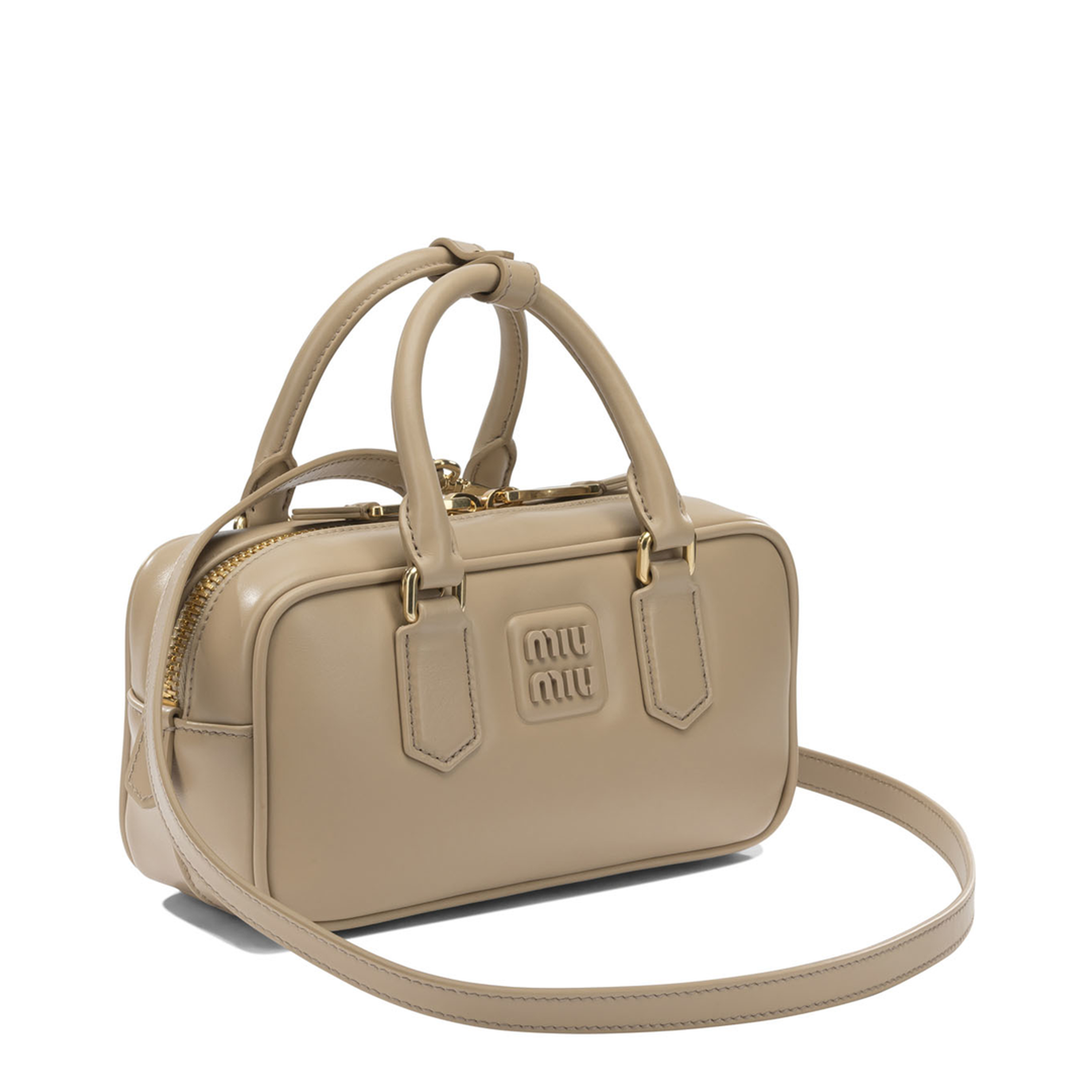 Arcadie Small Calfskin Handbag - Sand Beige - Image 2