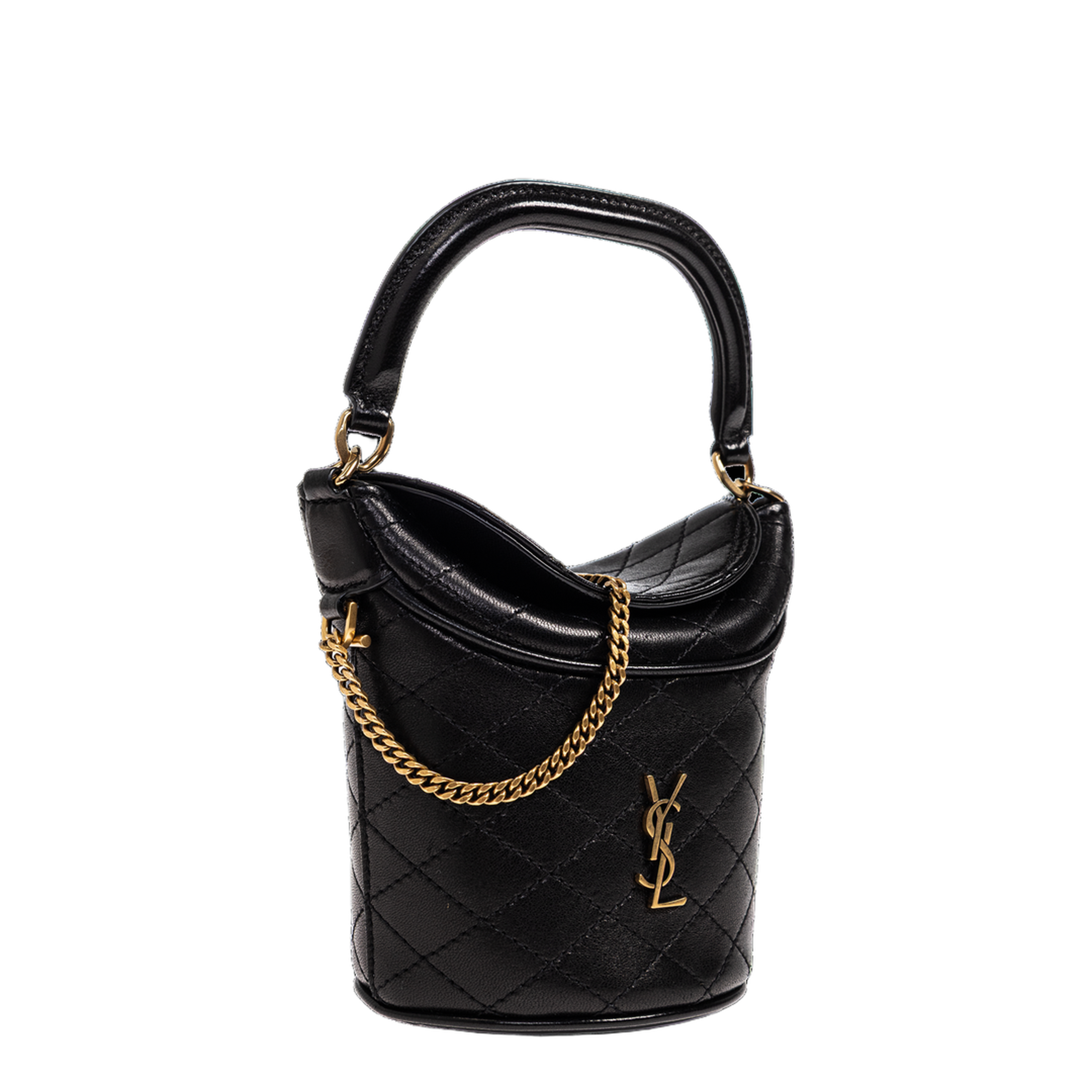 Gaby Mini Lambskin Bucket Bag - Noir - Image 4