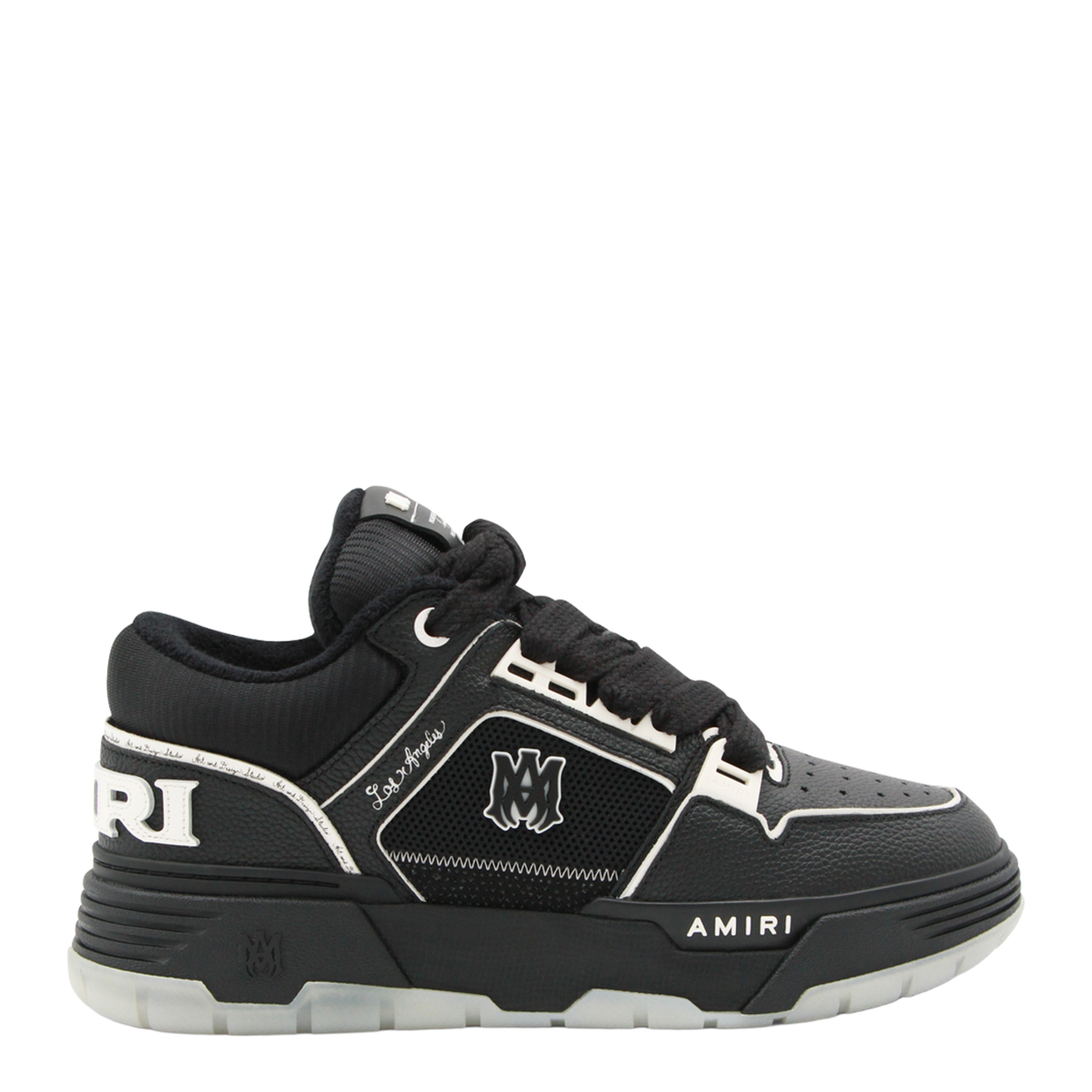 Leather Mesh Sneakers - Image 1