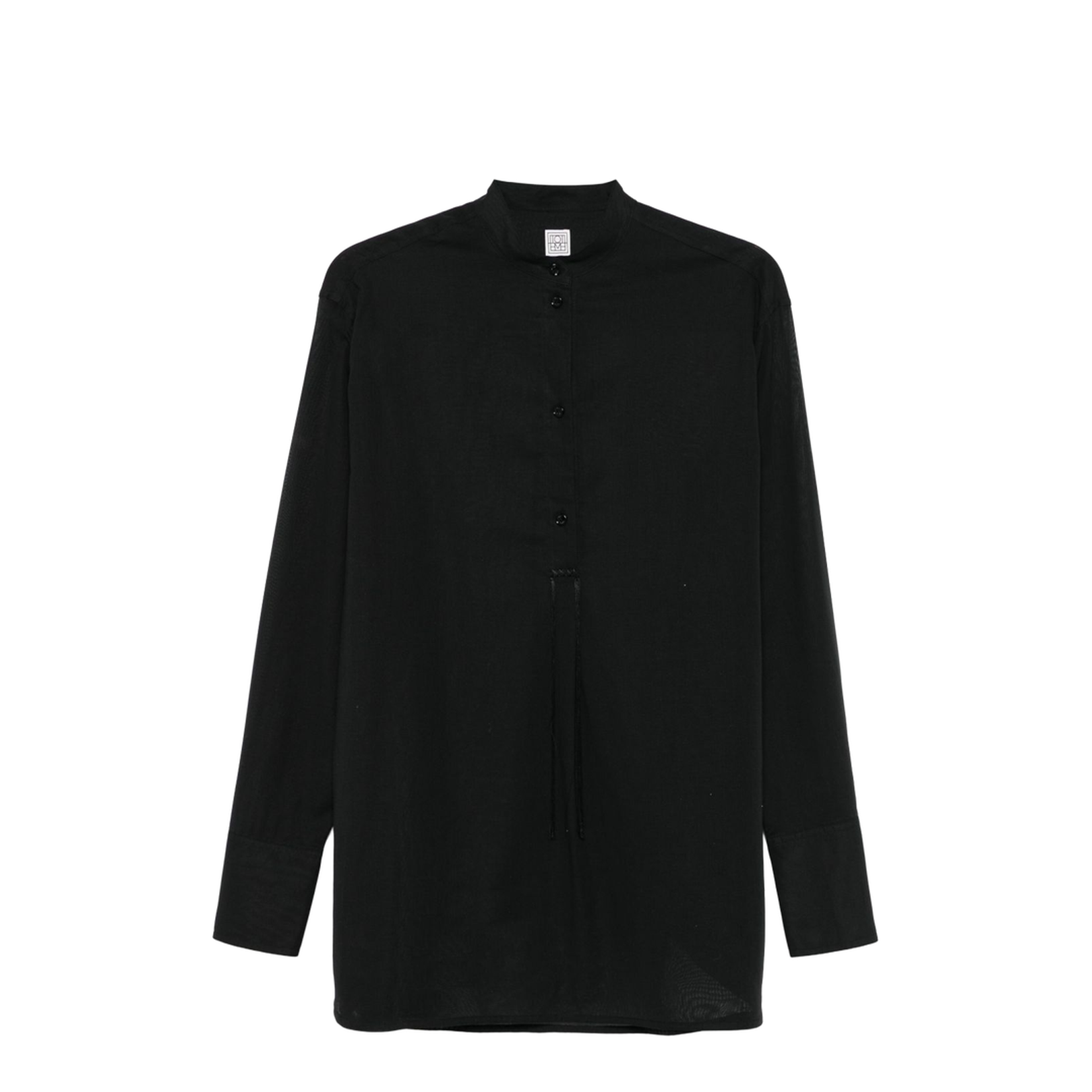 Stand Collar Organic Cotton Shirt - Image 1