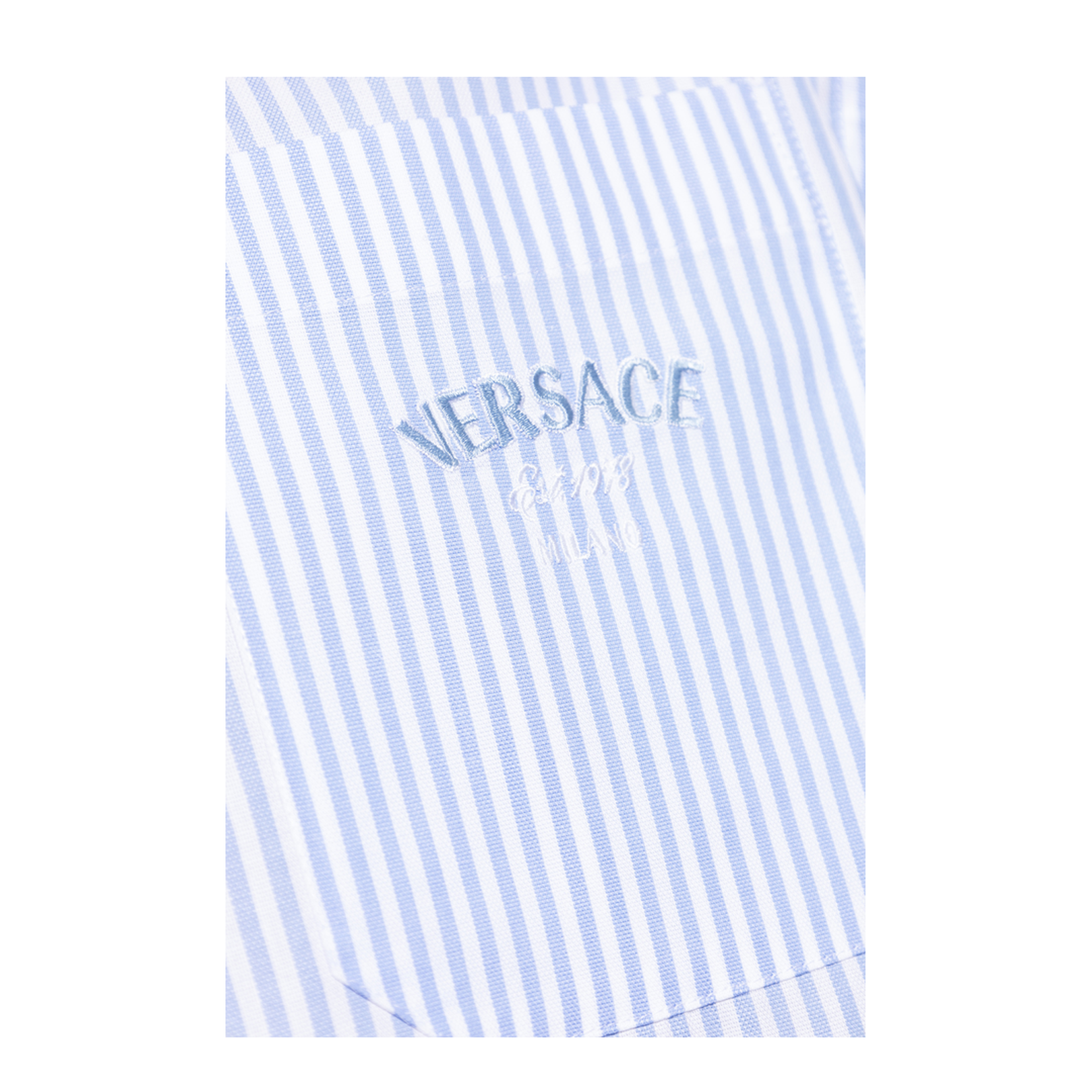 Striped Shirt With Silk Printed Insert - Image 5