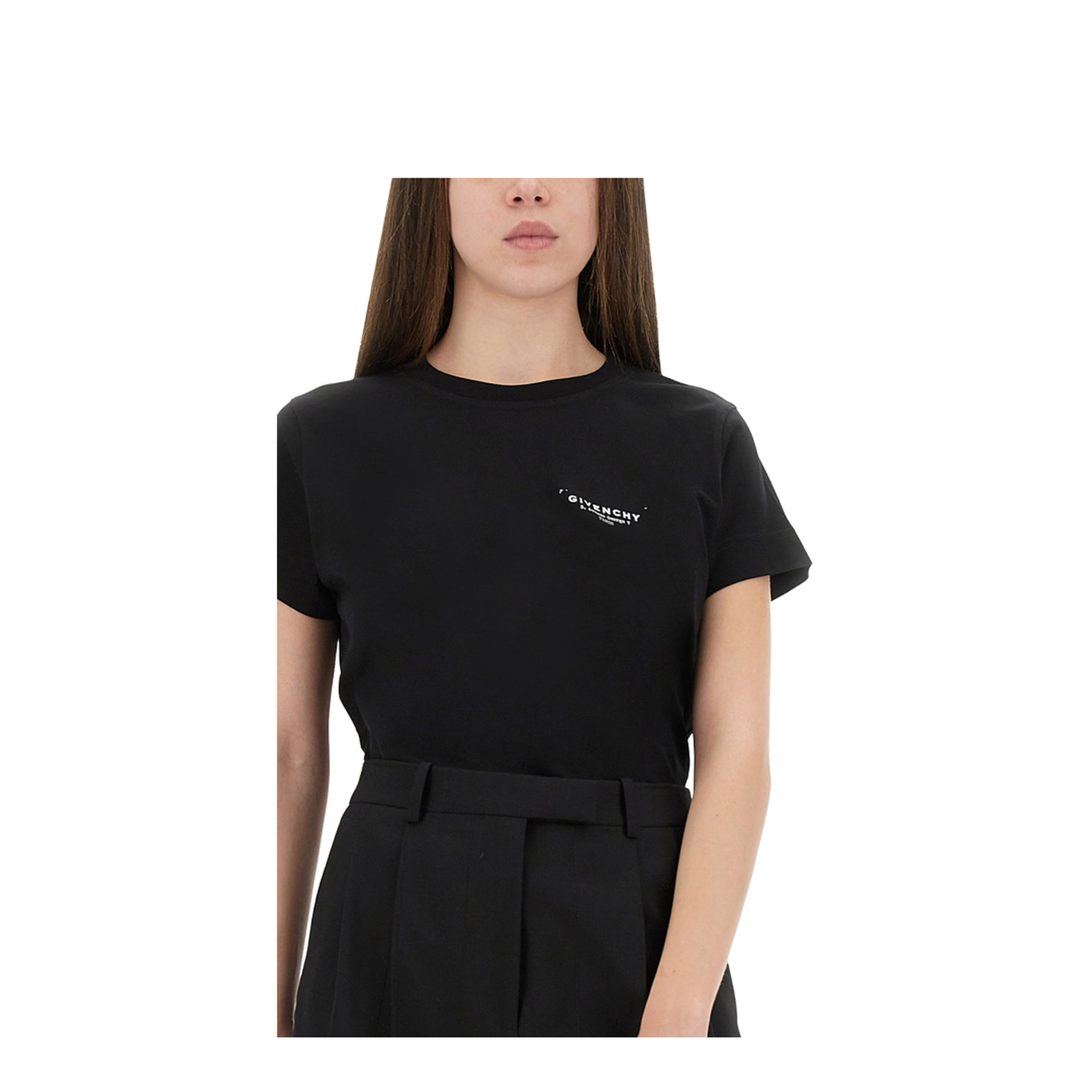 Black Cotton T-Shirt with Logo - Image 4