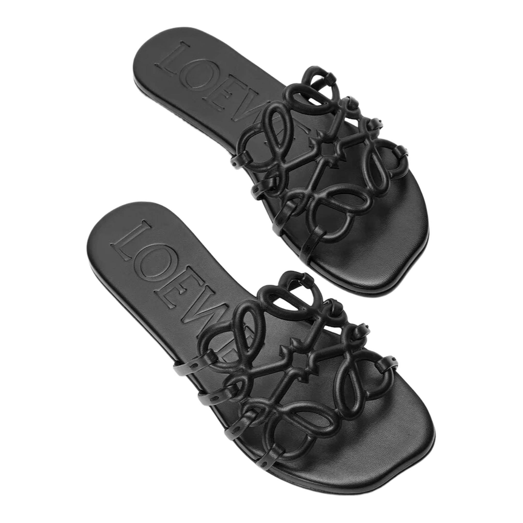Petal Anagram Leather Sandals - Image 2