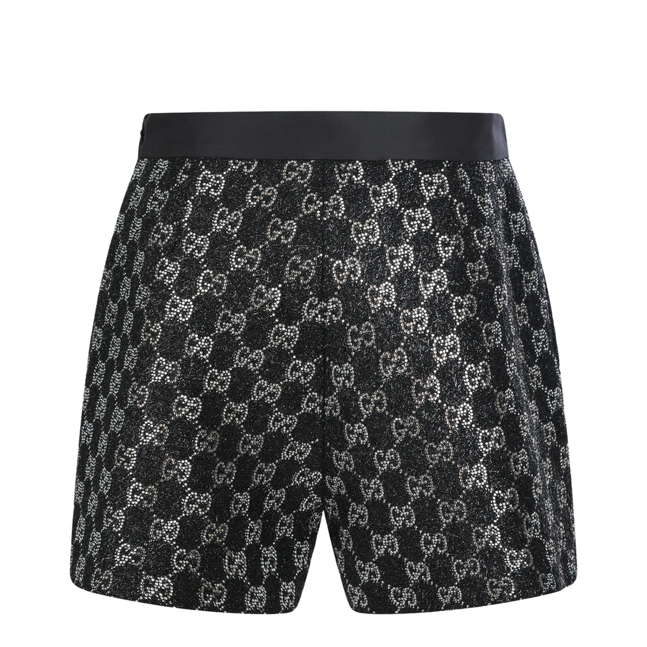 Embroidered Wool Tweed Lamé Shorts - Image 4