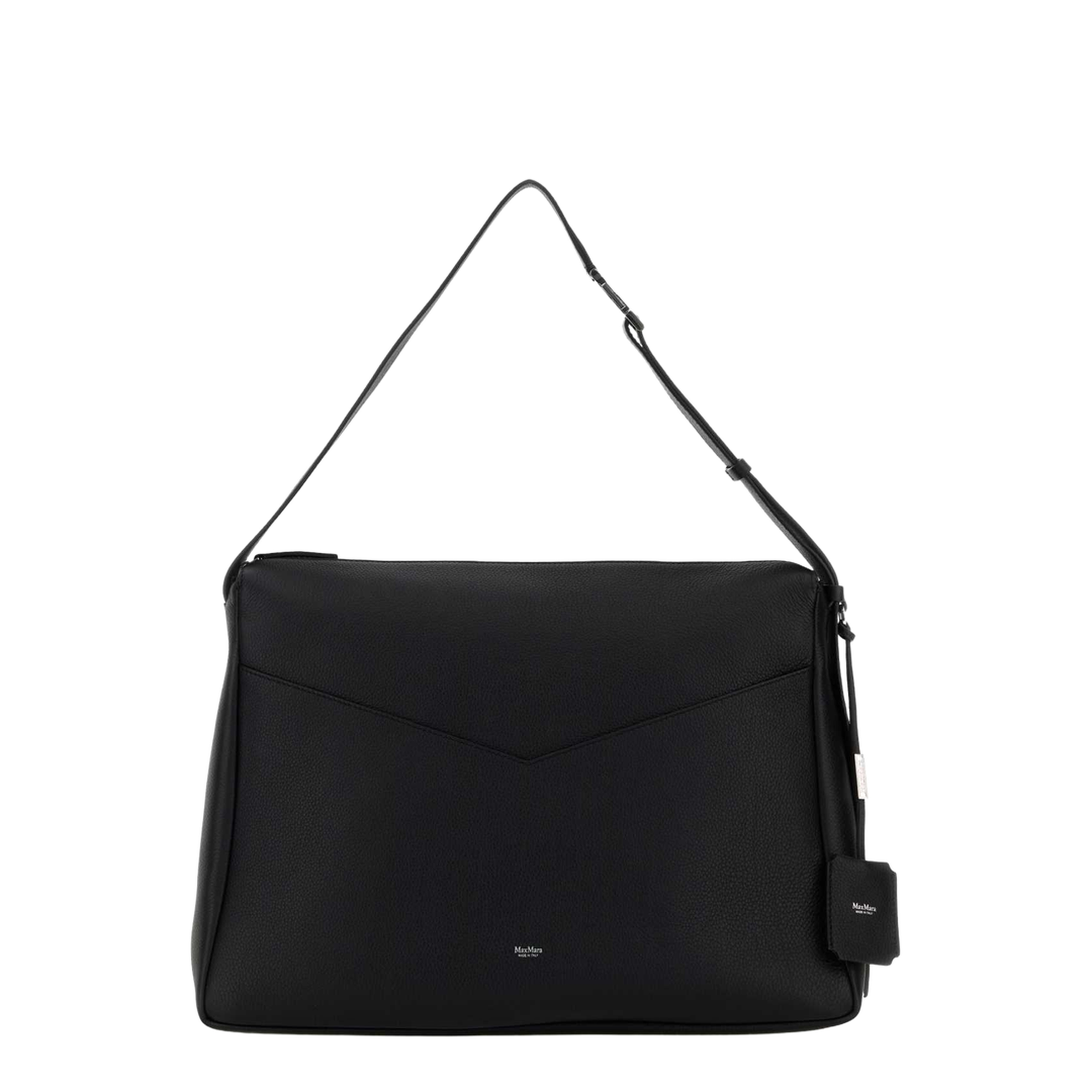 Skipper Medium Calfskin Shoulder Bag - Black - Image 1