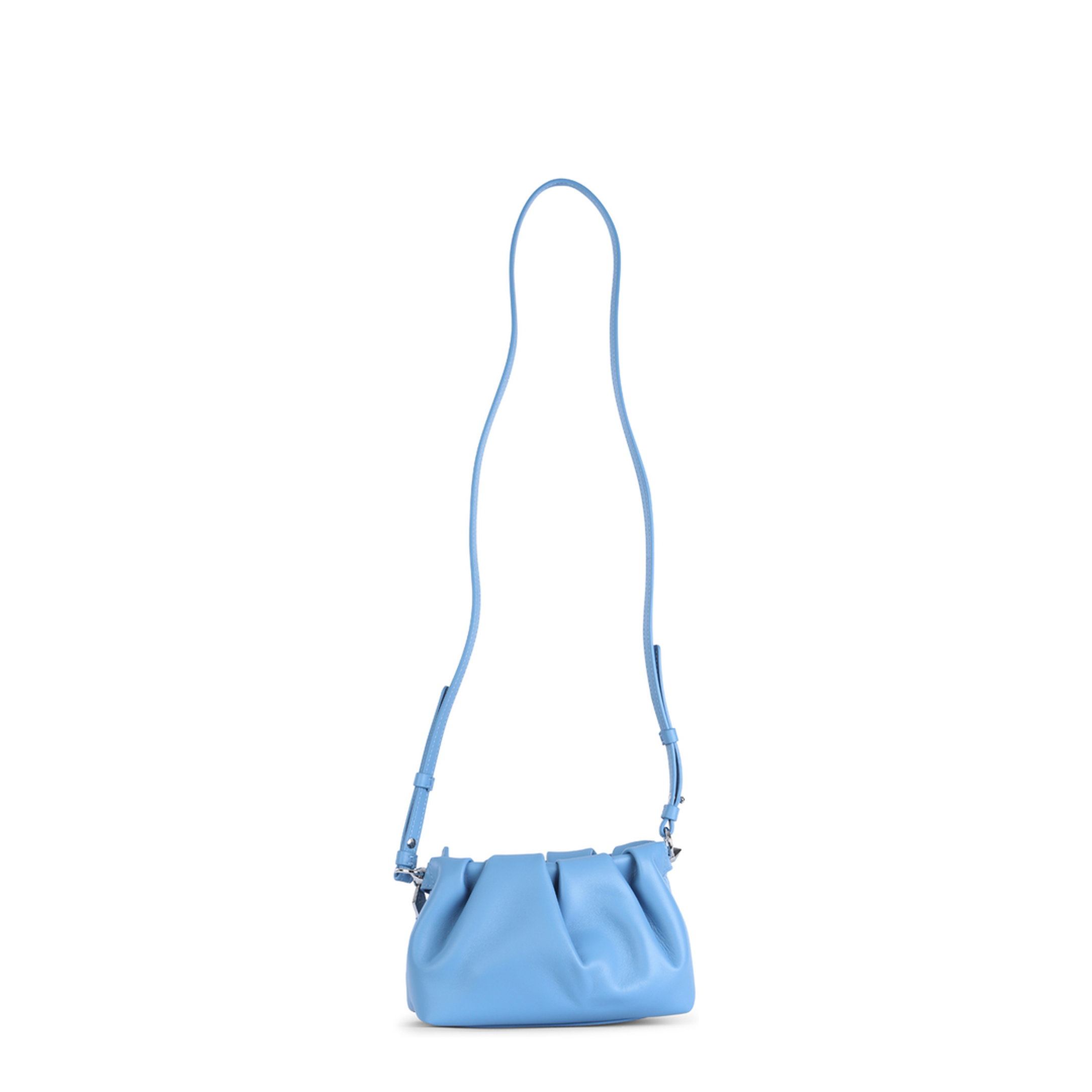 Eva Mini Lamb Nappa Leather Crossbody Bag - Ceruleo - Image 5