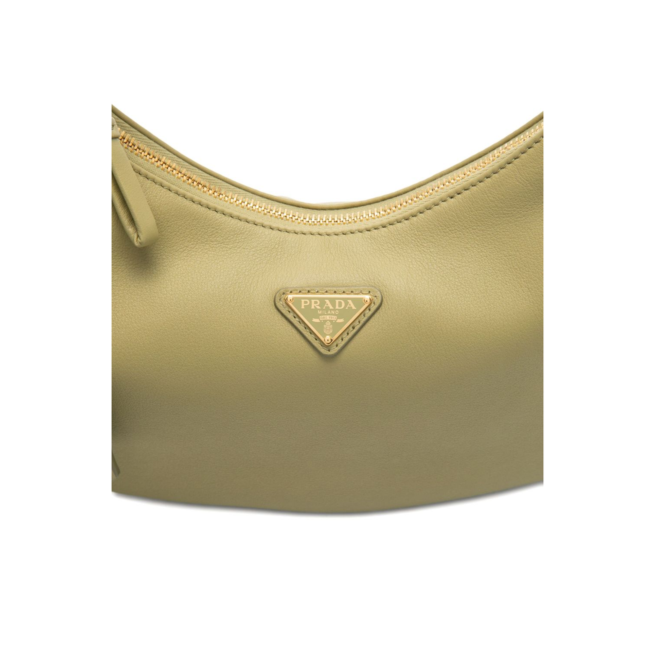 Triangle Logo Small Calfskin Shoulder Bag - Sage Green - Image 3