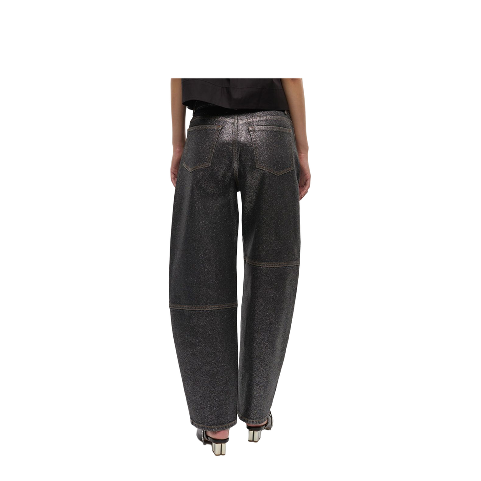 Organic Cotton Denim Jeans - Black - Image 3