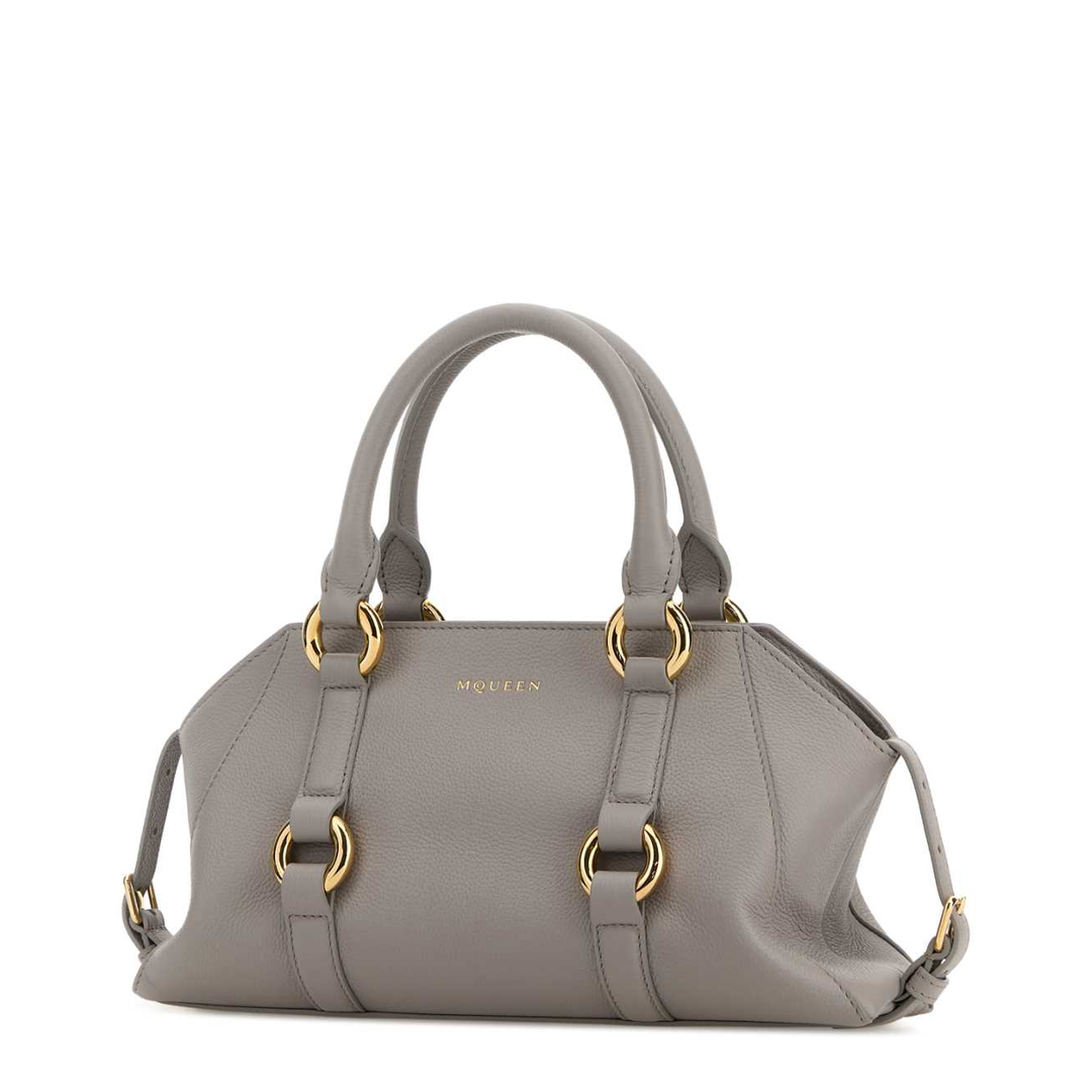 Farringdon Small Calf Leather Top-Handle Bag - Grey - Image 2