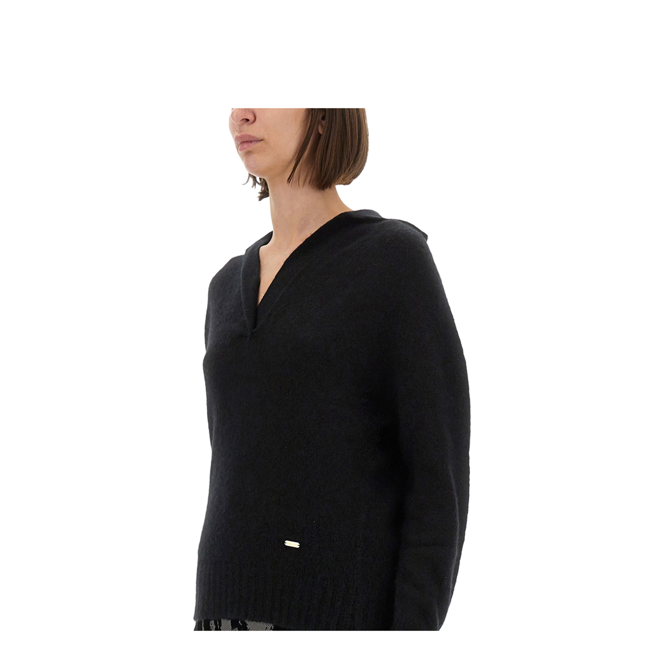 Cashmere and Silk Long Sleeve Polo Shirt - Image 4