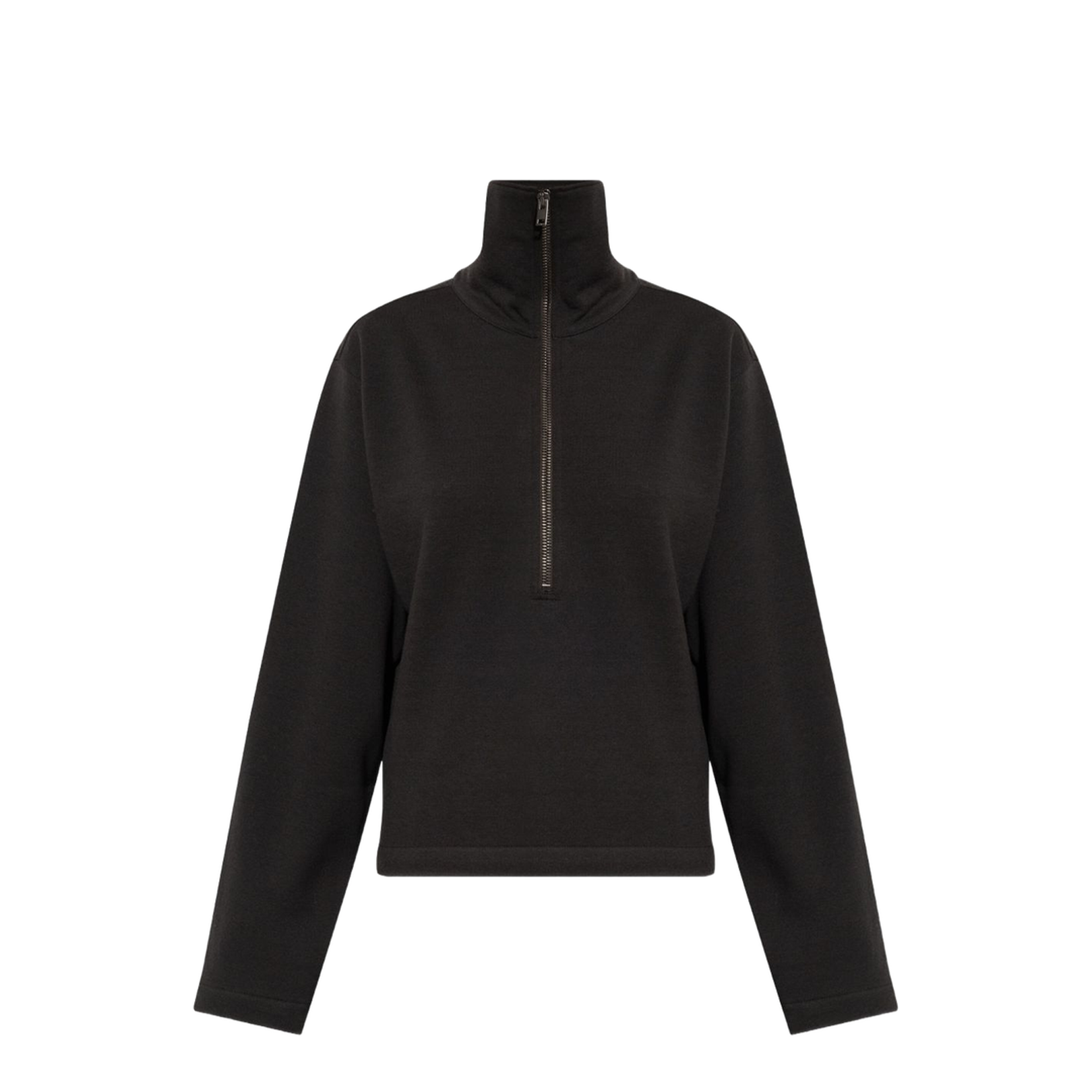 Cotton Blend Half-Zip Sweater - Image 1