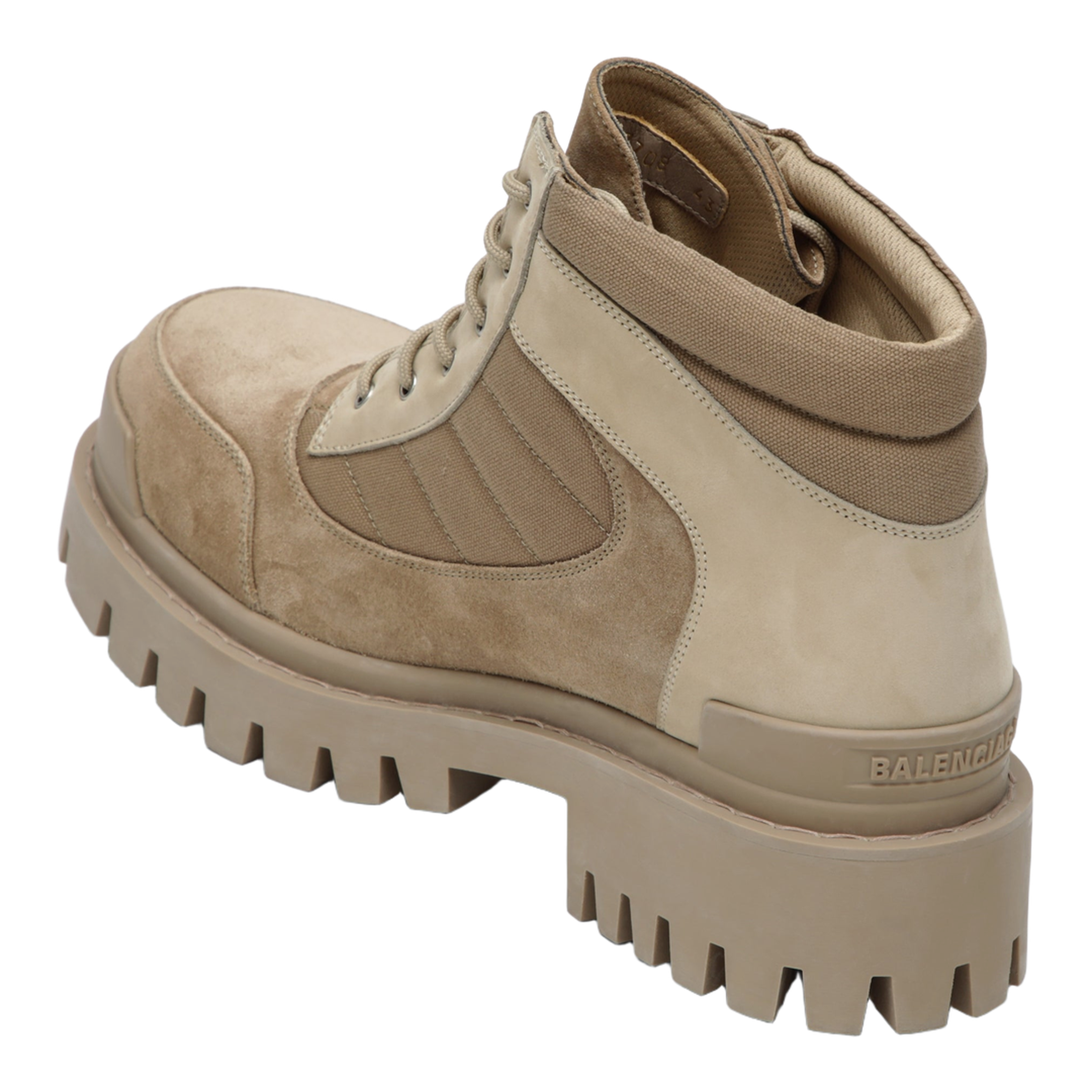 Sand-colored Nubuck Combat Strike Boots - Image 2
