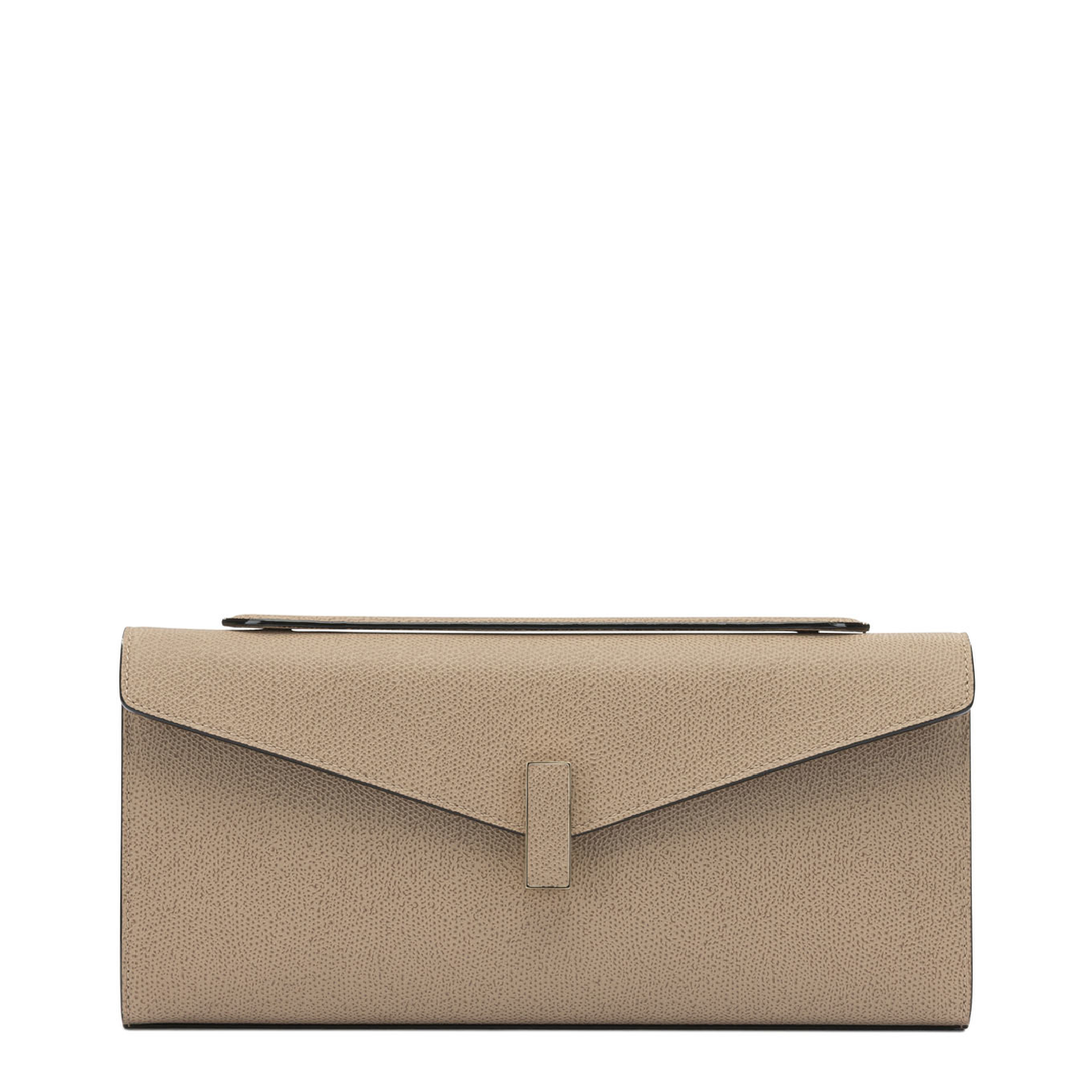 Iside Medium Calf Leather Clutch - Cashmere Beige - Image 1