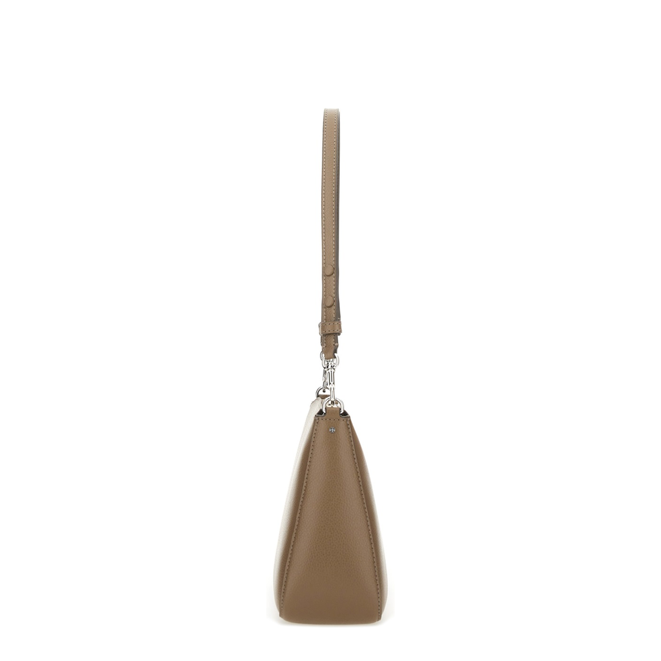 Perry Pebbled Leather Shoulder Bag - Brown - Image 3