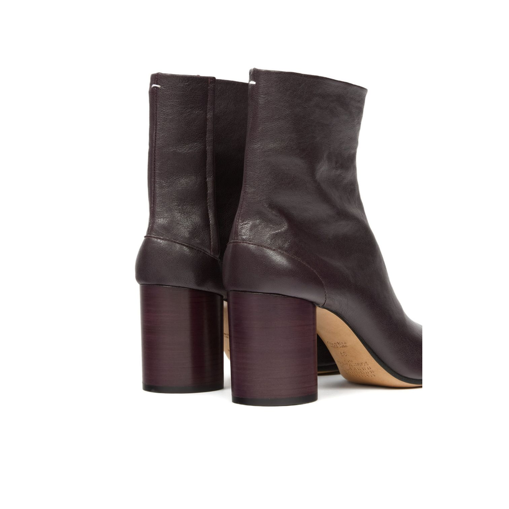 Brown Signature Tabi Toe High Block Heel Boots - Image 5