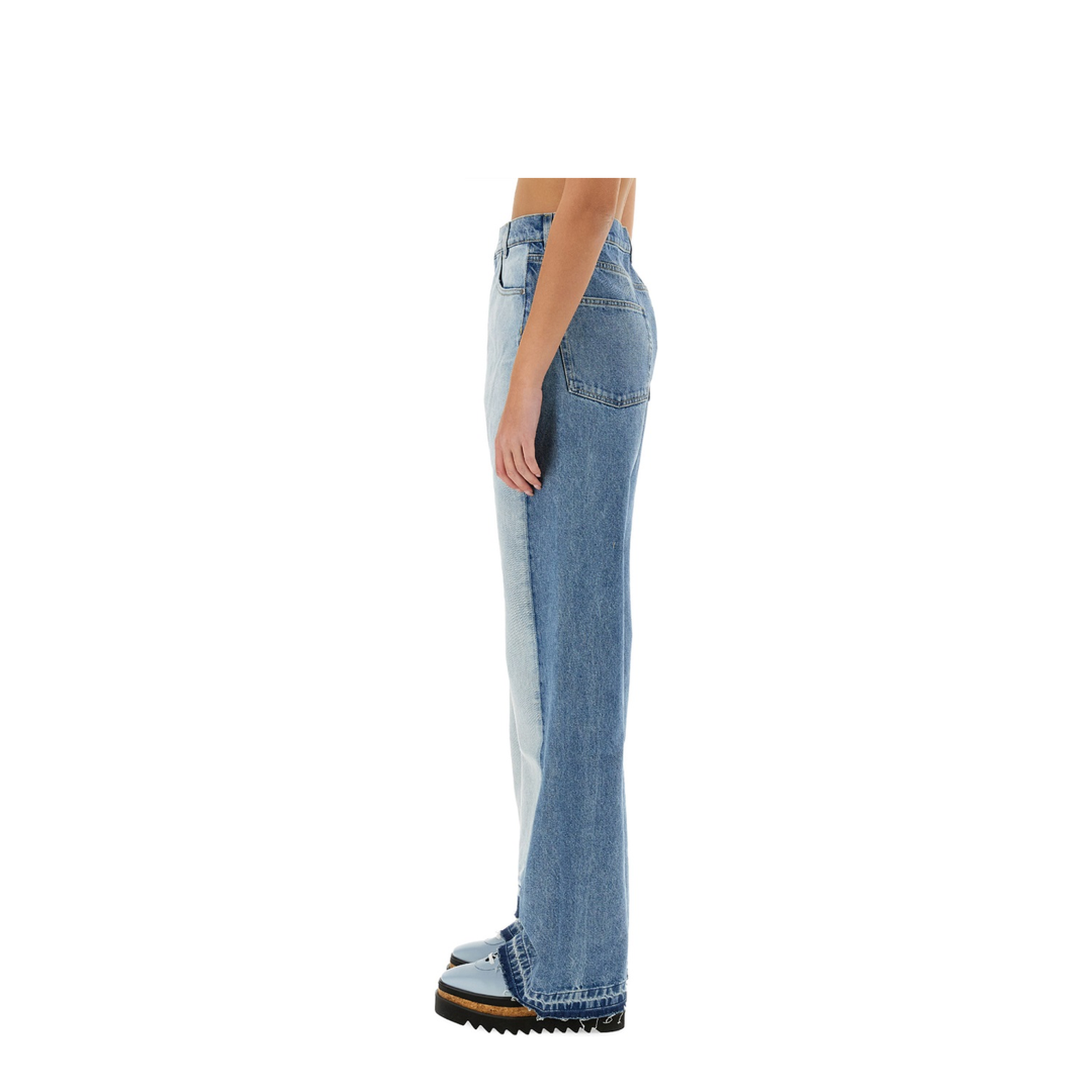 Straight-Leg Jeans with Contrasting Panels - Image 4