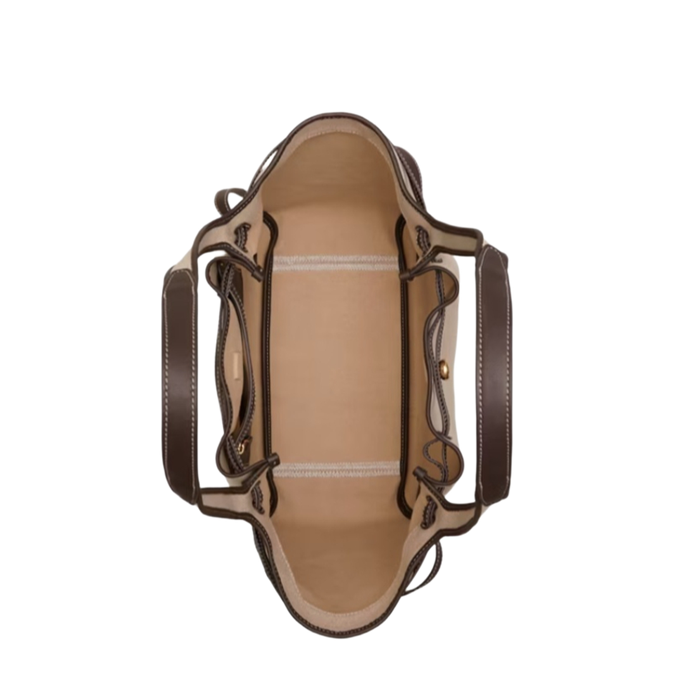 Romy Canvas Tote - Dusty Almond/ Bianco White - Image 3