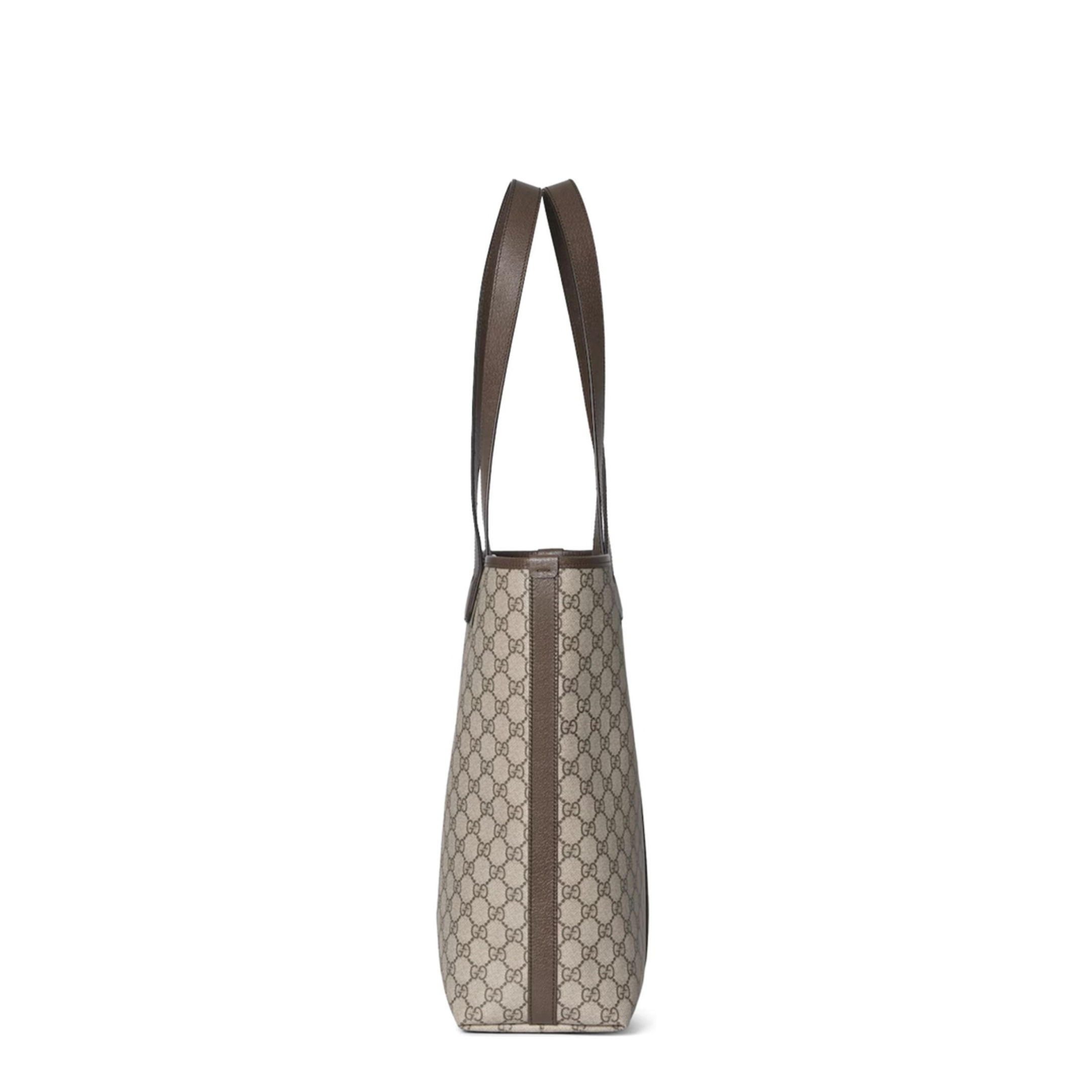 Ophidia Medium GG Monogram Coated Fabric Tote - Beige and Brown - Image 4