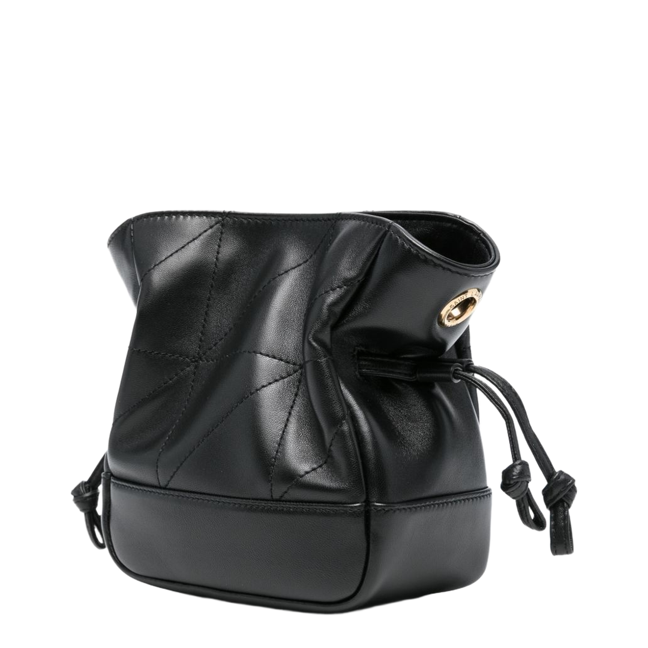 Jamie Mini Lambskin Shoulder Pouch - Black - Image 5