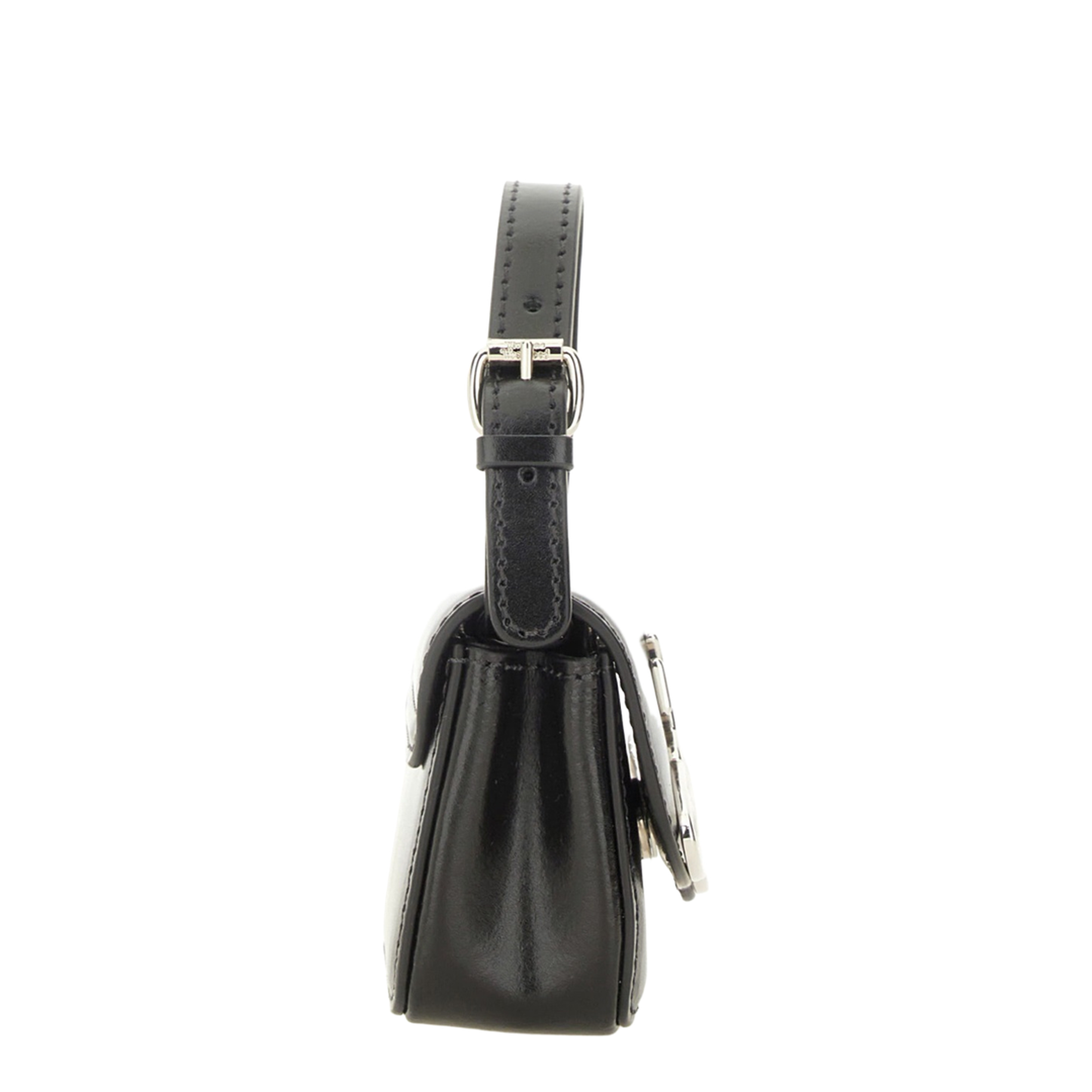 Linda Mini Leather Handbag - Black - Image 4